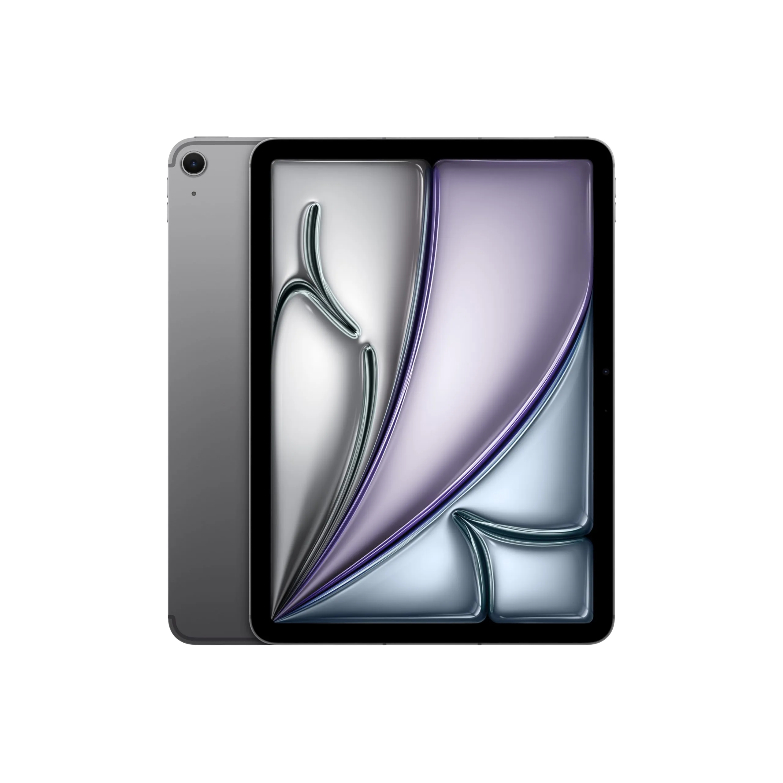 Apple iPad Air 11'' con chip M3: Apple Intelligence, 256 GB, fotocamera frontale e posteriore da 12MP, Wi-Fi 6E + reti cellulari 5G, Touch ID, un giorno intero di batteria — Grigio siderale
