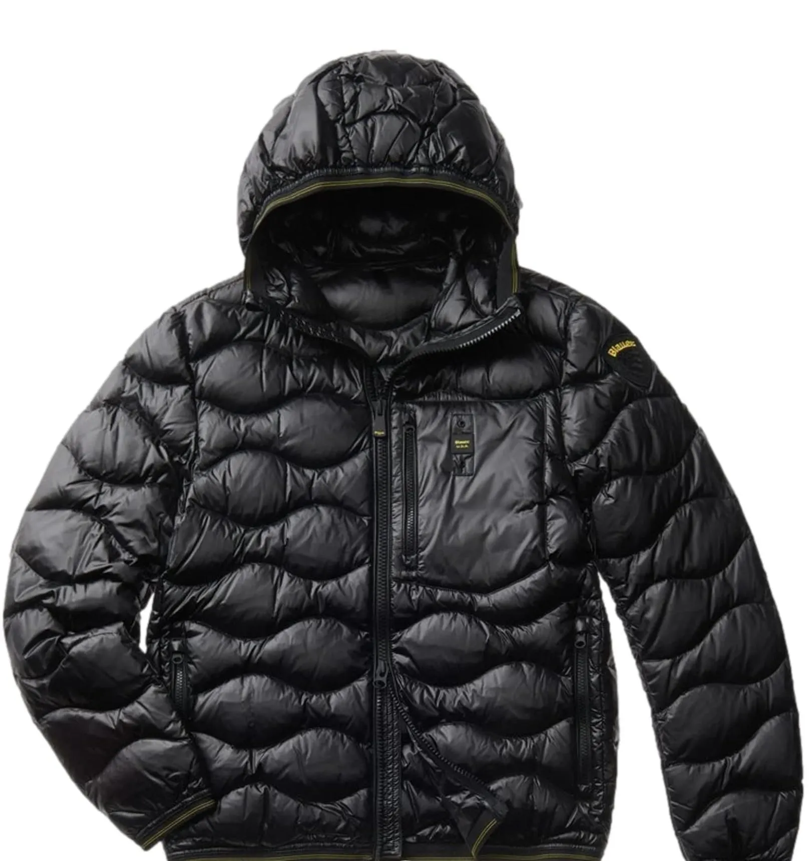 Blauer PIUMINO giubbotto USA da uomo AD ONDE WAVE 24WBLUC03030 giacca giaccone (IT, Testo, XL, Regular, Regular, 999 Nero)