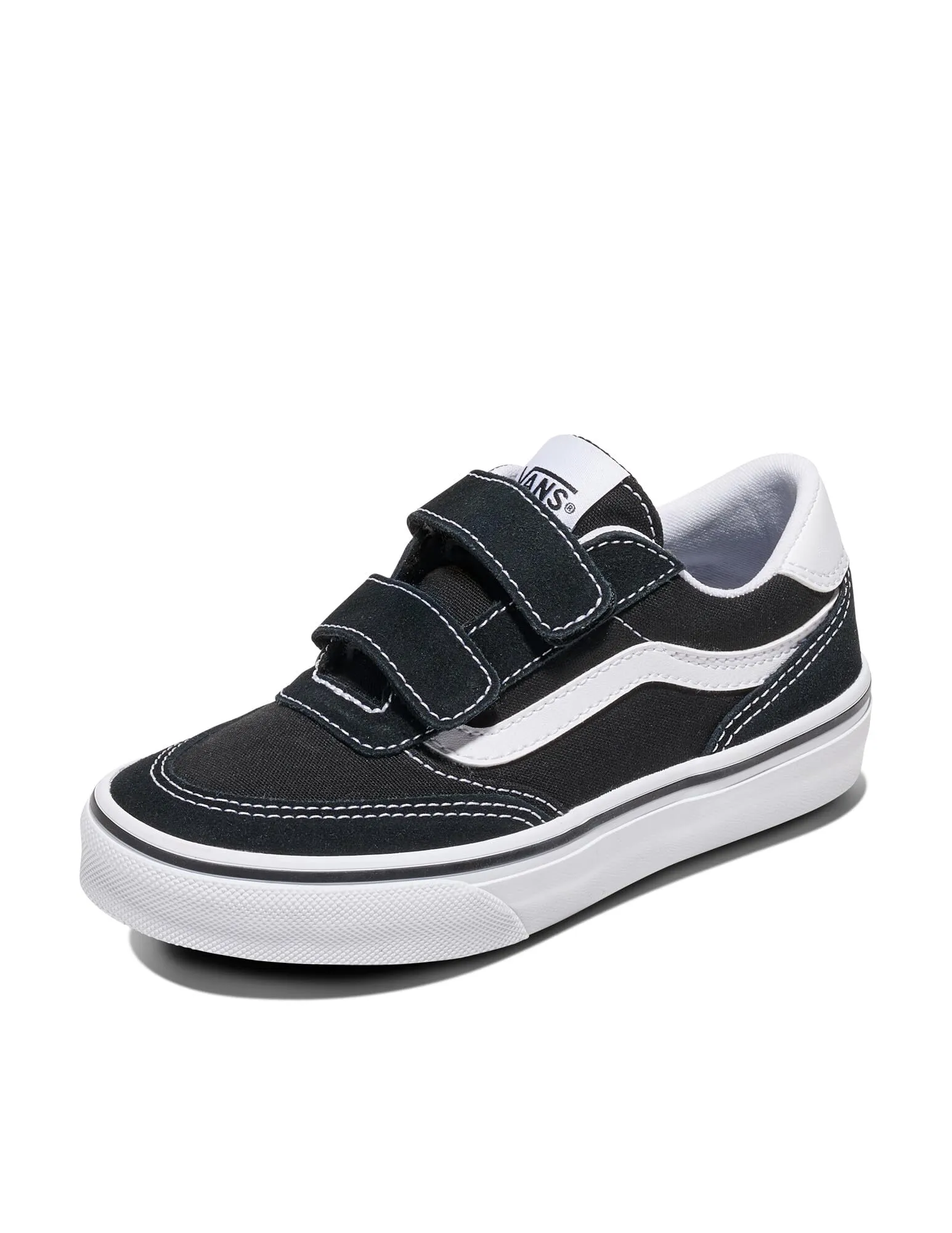 Vans Brooklyn LS V, Scarpe da Ginnastica, Tela Camoscio Nero Bianco, 35 EU