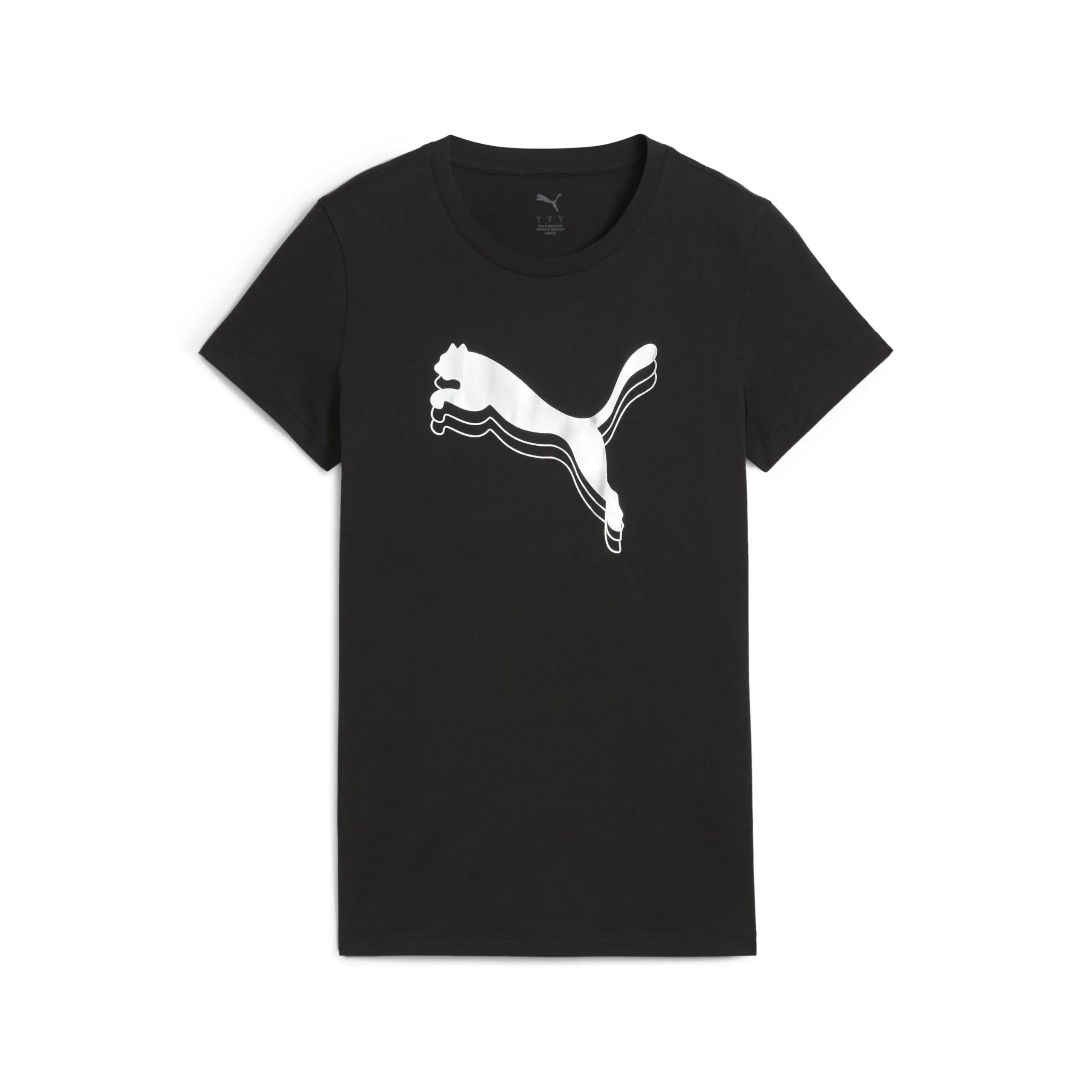 PUMA Ess Metallic Tee, Magliette Unisex - Adulto, PUMA Black-Metallic Silver,