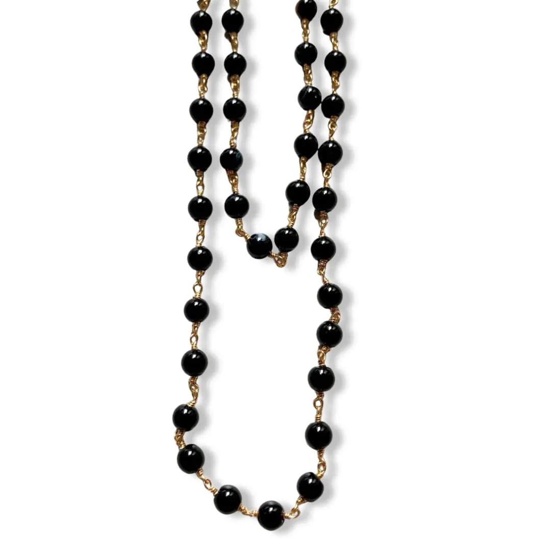 Collana lunga in pietrine dure