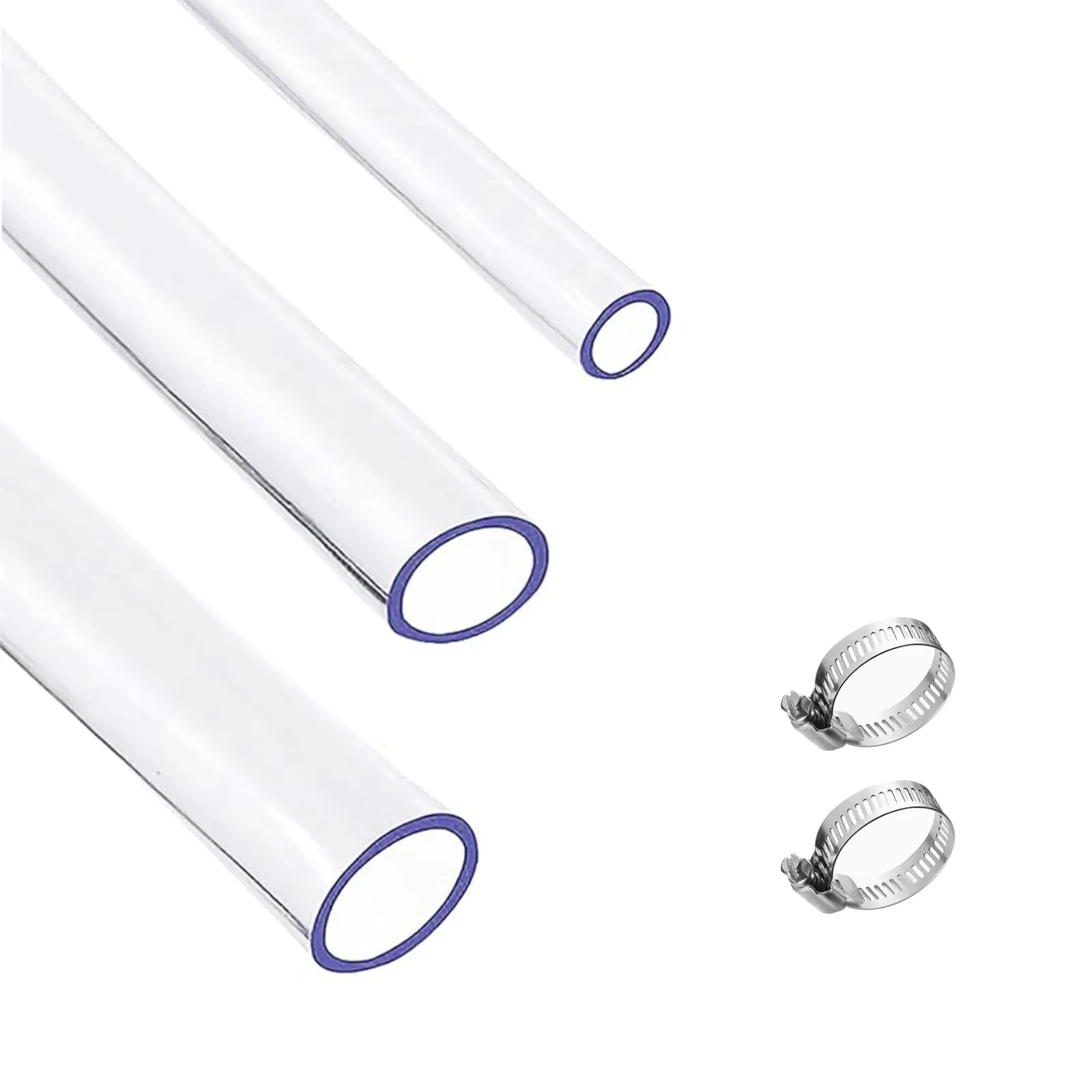 BBYPP Assortimento di Tubo trasparente set, 6mm 7mm 8mm ID, 9 metri di lunghezza, tubo flessibile in plastica flessibile set per riparazione domestica Acquario