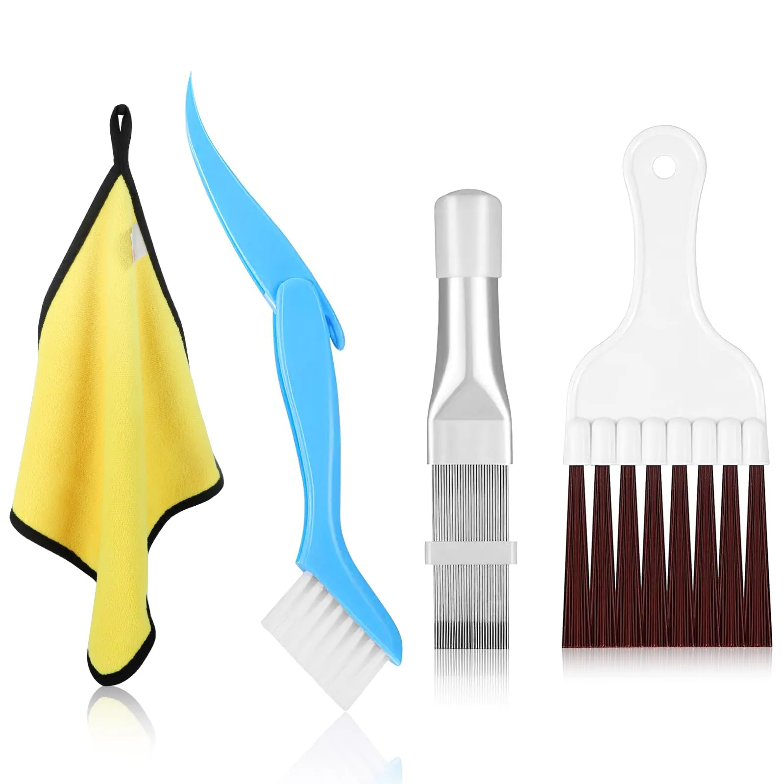 3 Pezzi Spazzola per Pulizia del Condizionatore, Pennello per Asciugatrice, Spazzolino per Condensatore Asciugatrice per la Frigorifero Pulizia del Metallo Radiatore