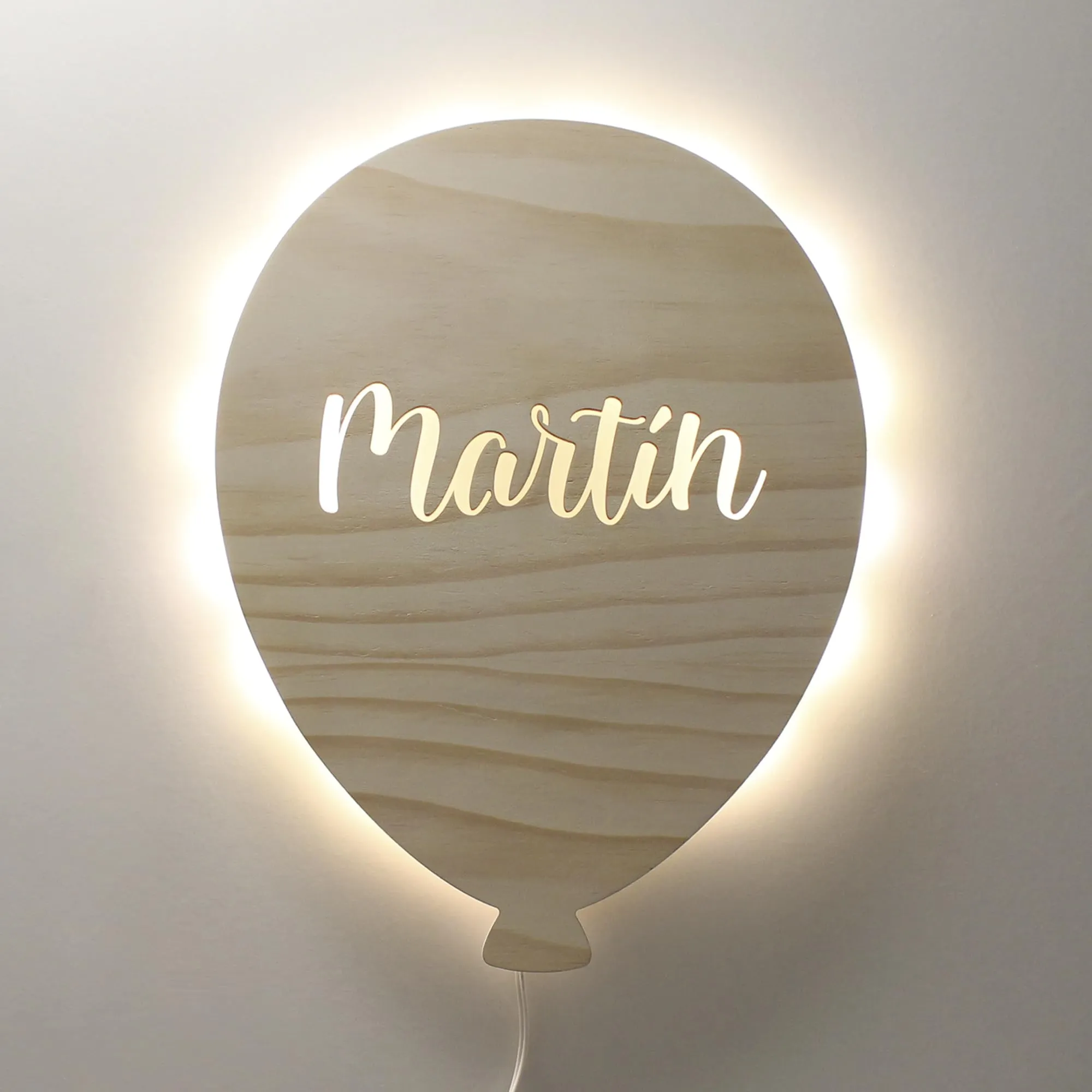 DEHOME Lampada da parete personalizzata Globe LED per la stanza dei bambini - Lampada per bambini bianca calda con nome - Regalo personalizzato
