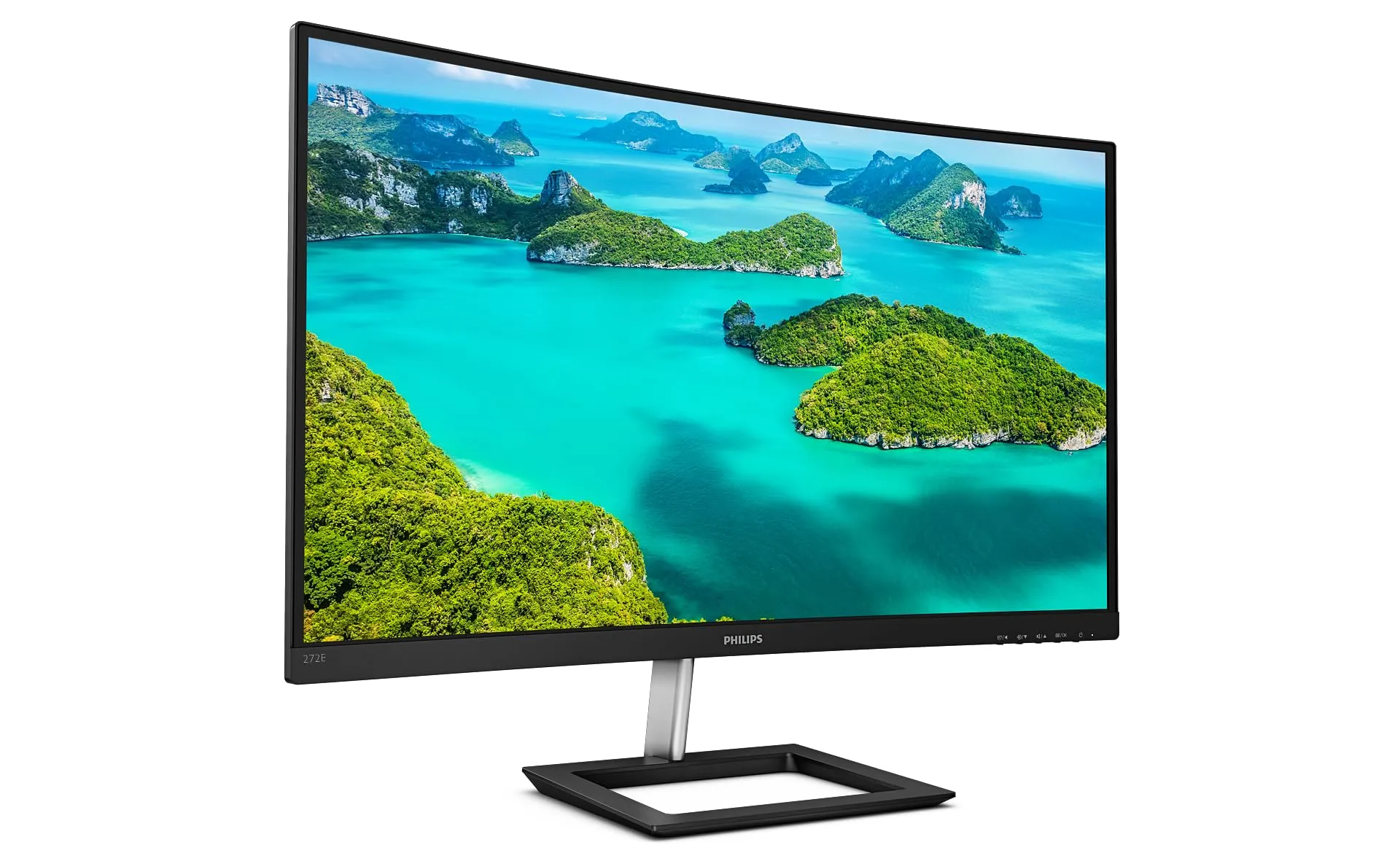 Philips Monitors, Gaming 271E1SCA Monitor, Adaptive Sync 75 Hz, VA LED 27", 1920 x 1080 FHD, 4 ms, HDMI, VGA, Casse Integrate, Flicker Free, Low Blue Light, VESA, Nero, 27 Pollici Curvo FHD