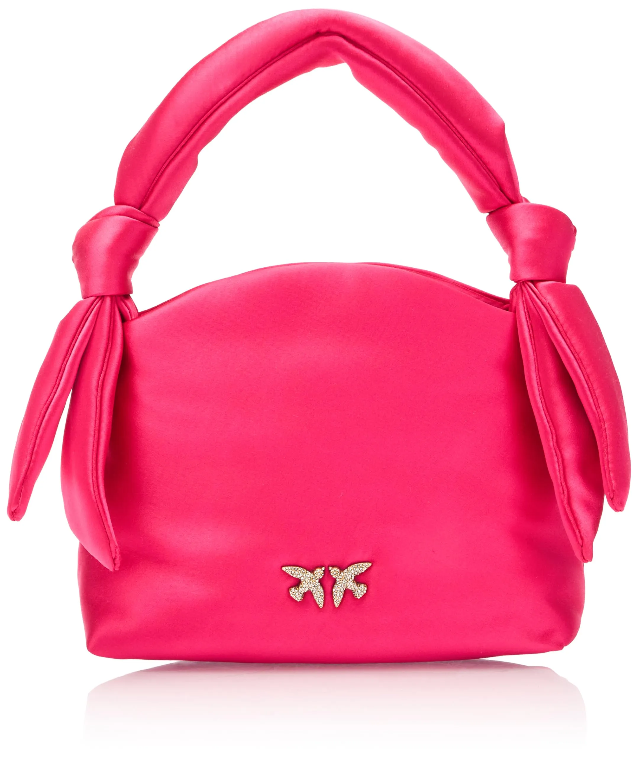 Pinko KNOTS Mini Pouch Satin, Borsa Donna, N17_Pink, Taglia Unica