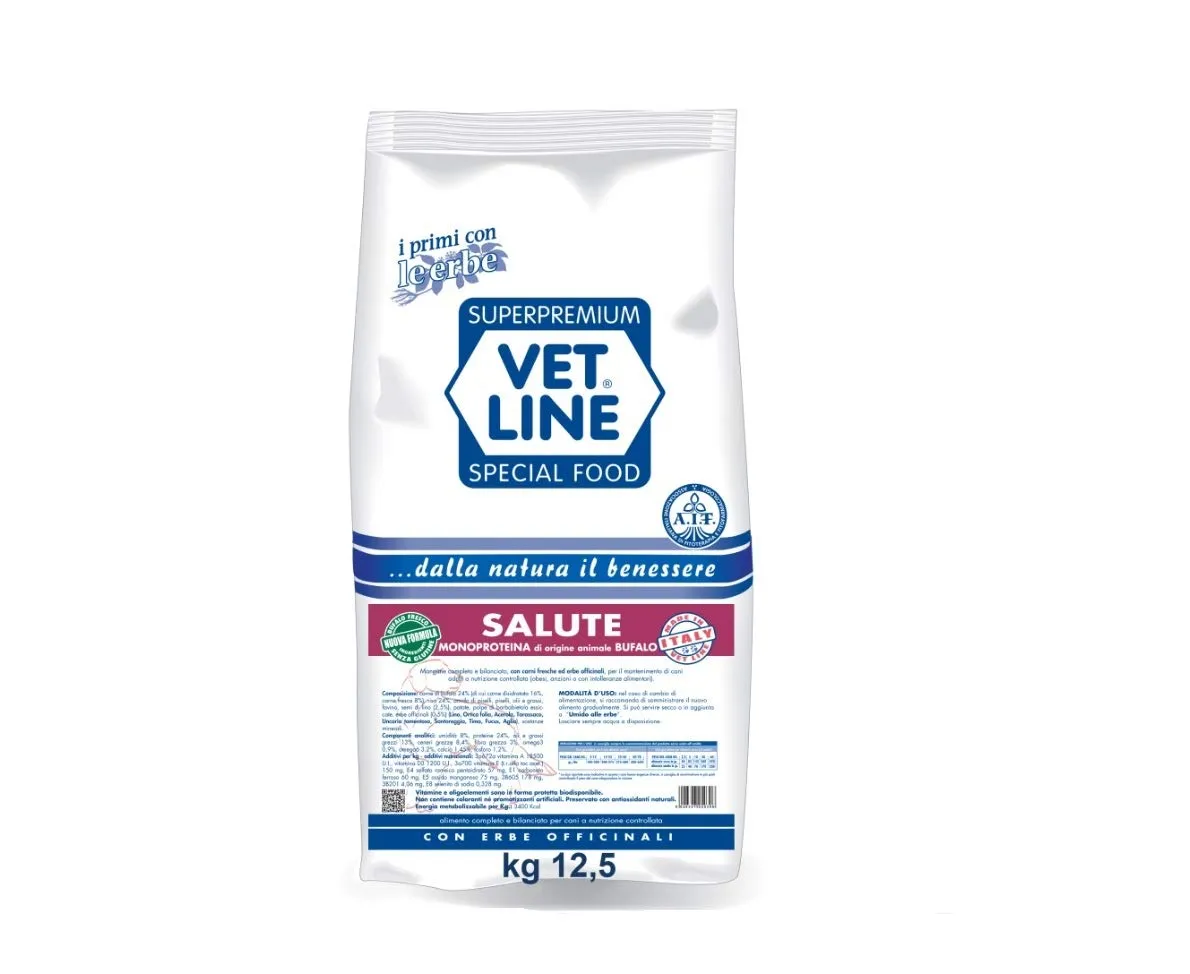CIBO SECCO VET LINE SALUTE BUFALO 12,5 KG