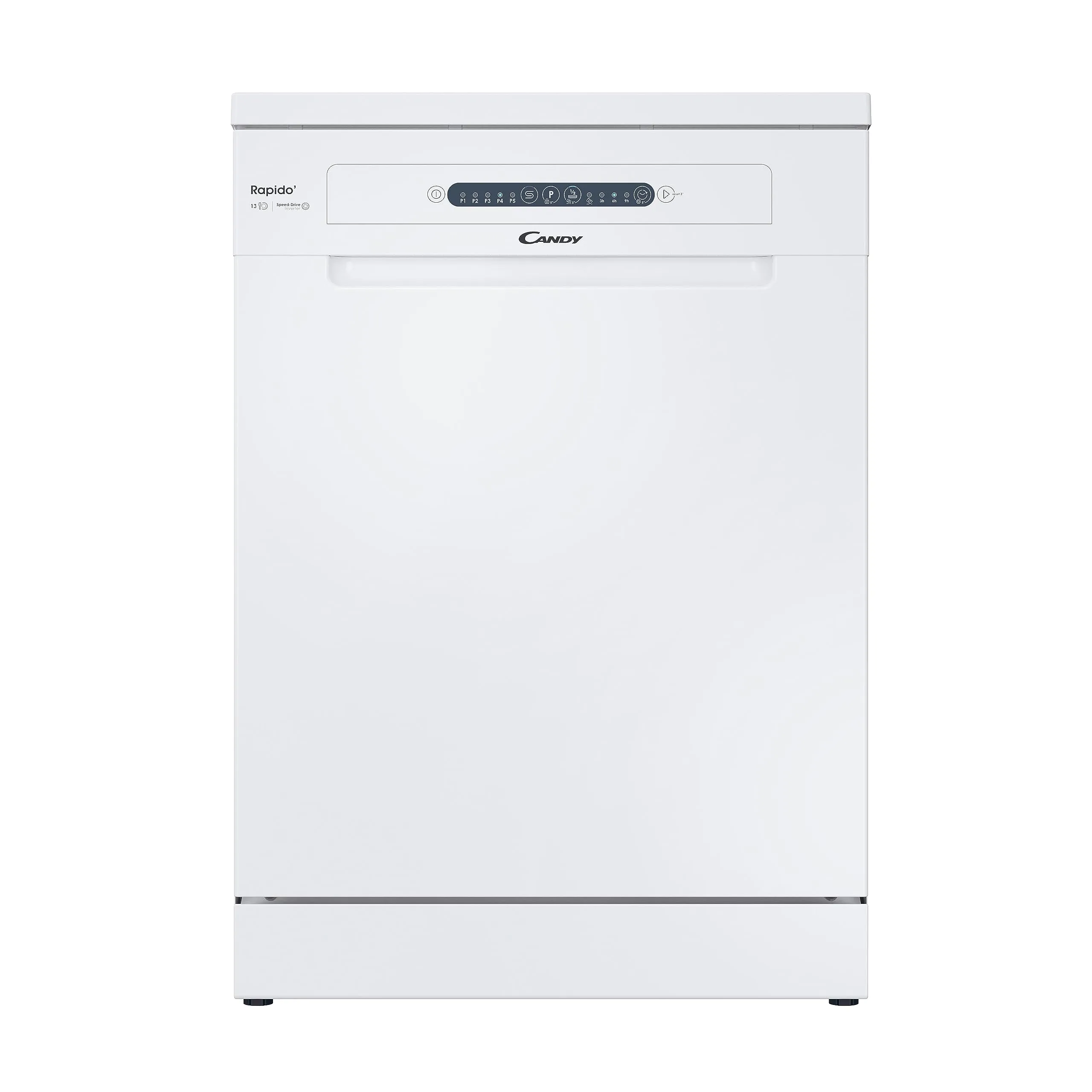 Candy Rapido' Lavastoviglie a Libera Installazione 60 cm, 14 Coperti, 8 Programmi, Partenza Ritardata fino a 9h, Ciclo Rapido 49 Min, Motore Inverter, Classe E, 59,7 x 59,8 x 85 cm, Bianca - CF 3E9E0W
