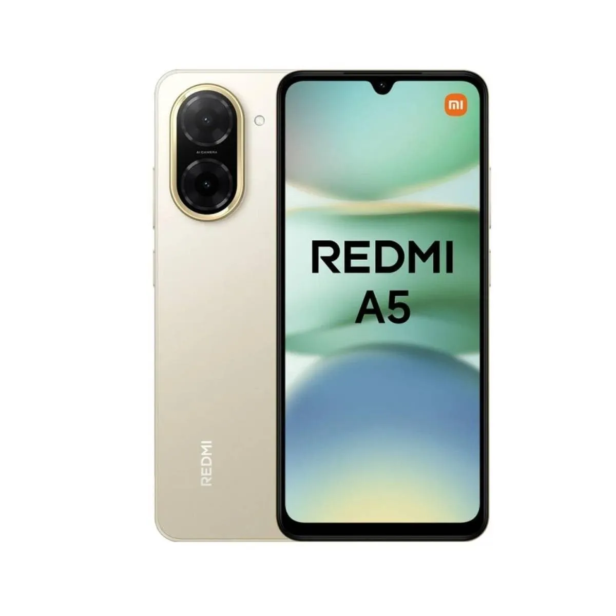 Xiaomi Redmi A5 4G smartphone, 4+128GB, Oro, schermo grande 6,88”, fotocamera principale da 32MP, batteria da 5200 mAh (tipo), caricabatterie non incluso
