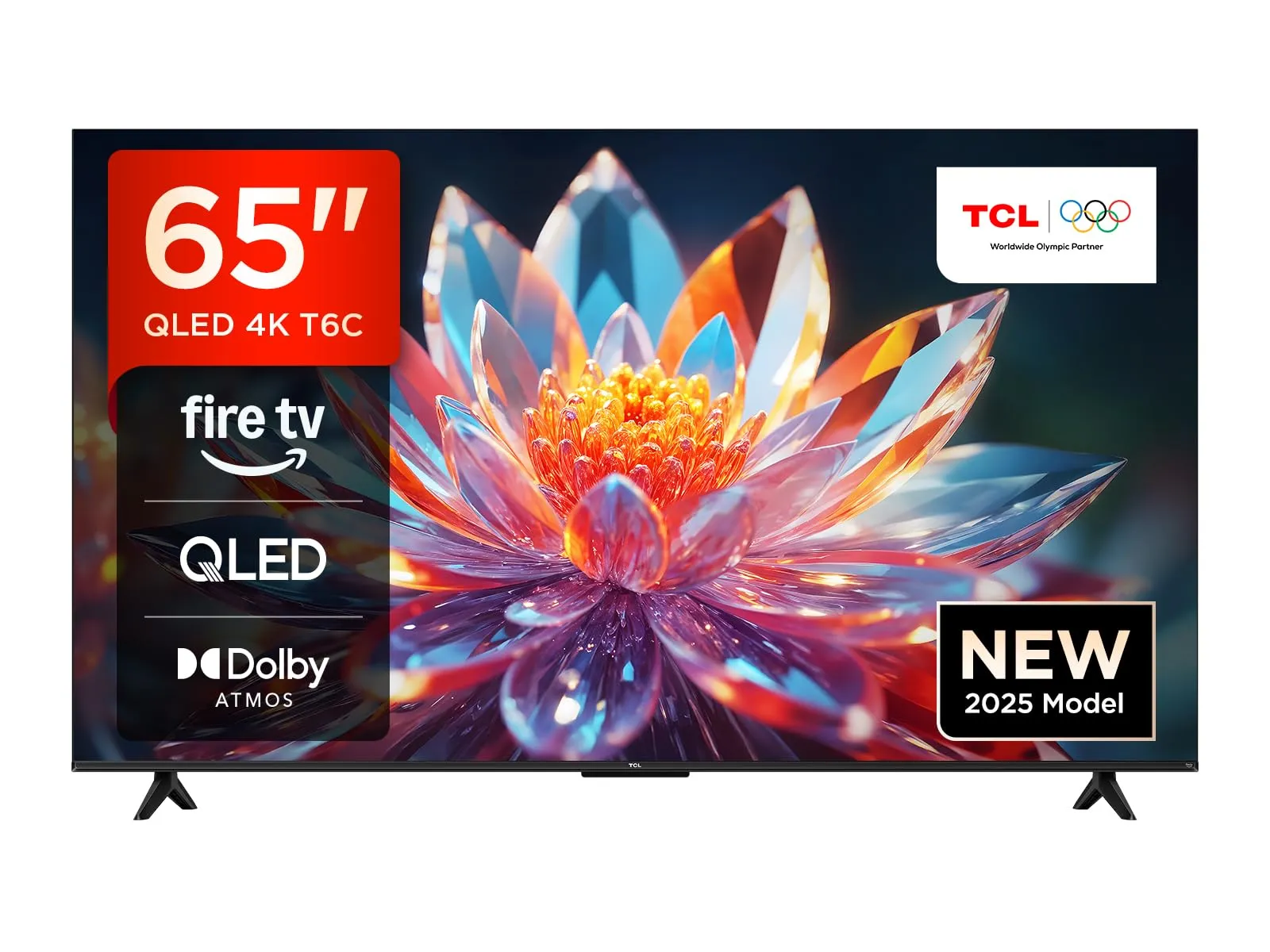 TCL 65T6C 65" QLED TV 4K HDR, Fire TV (Dolby Vision e Atmos, HDR10+, Premi e Chiedi ad Alexa)