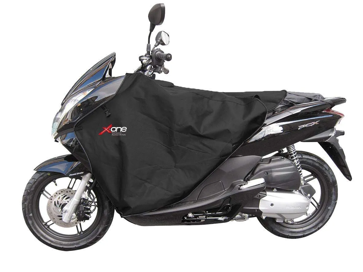 XONE ACCESSORI S.R.L. COPRIGAMBE Felpato Impermeabile Telo per Protezione Gambe per Scooter E Moto Universale Pettorina Integrata Imbottitura Termica sulle Gambe