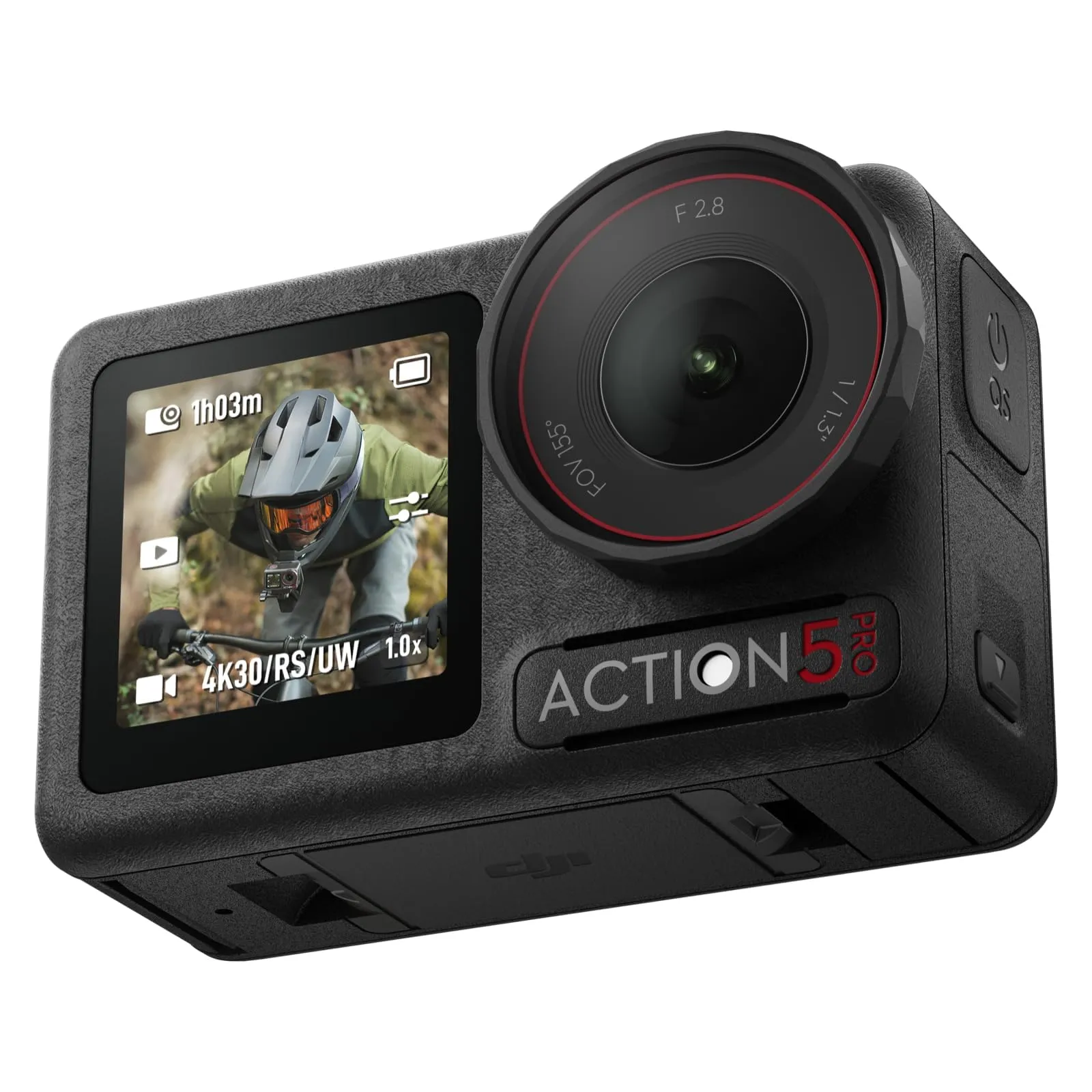 DJI Osmo Action 5 Pro Combo Essenziale, Fotocamera impermeabile con sensore 1/1.3", video 4K/120fps, Tracciamento del soggetto, stabilizzazione, 2 touchscreen OLED, action cam 4K ideale per sport,vlog
