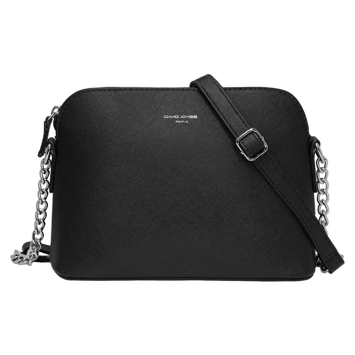 David Jones - Piccola Borsa a Tracolla Spalla Donna Catena - Borsello a Mano PU Pelle Messenger Crossbody Bag - Borsetta Sera Pochette Moda - Shopping Viaggio Sacchetto - Nero