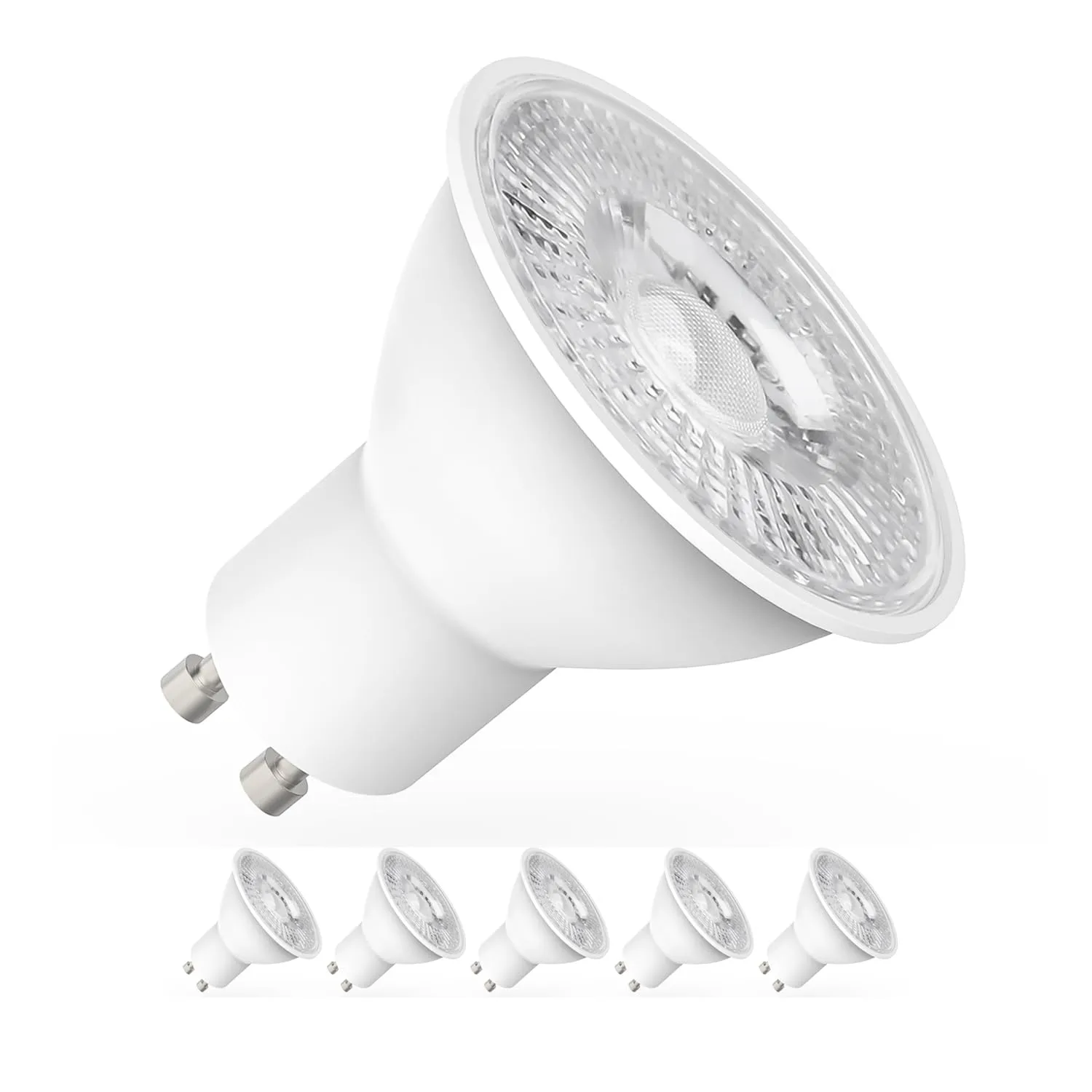 Yiahin Lampadine LED GU10, 5Watt Pari ad alogene da 60Watt, 600 Lumen, 2700K/4500K/6000K, Angolo del Fascio di 120 Gradi, Lampadine LED Non Dimmerabili,Confezione da 5