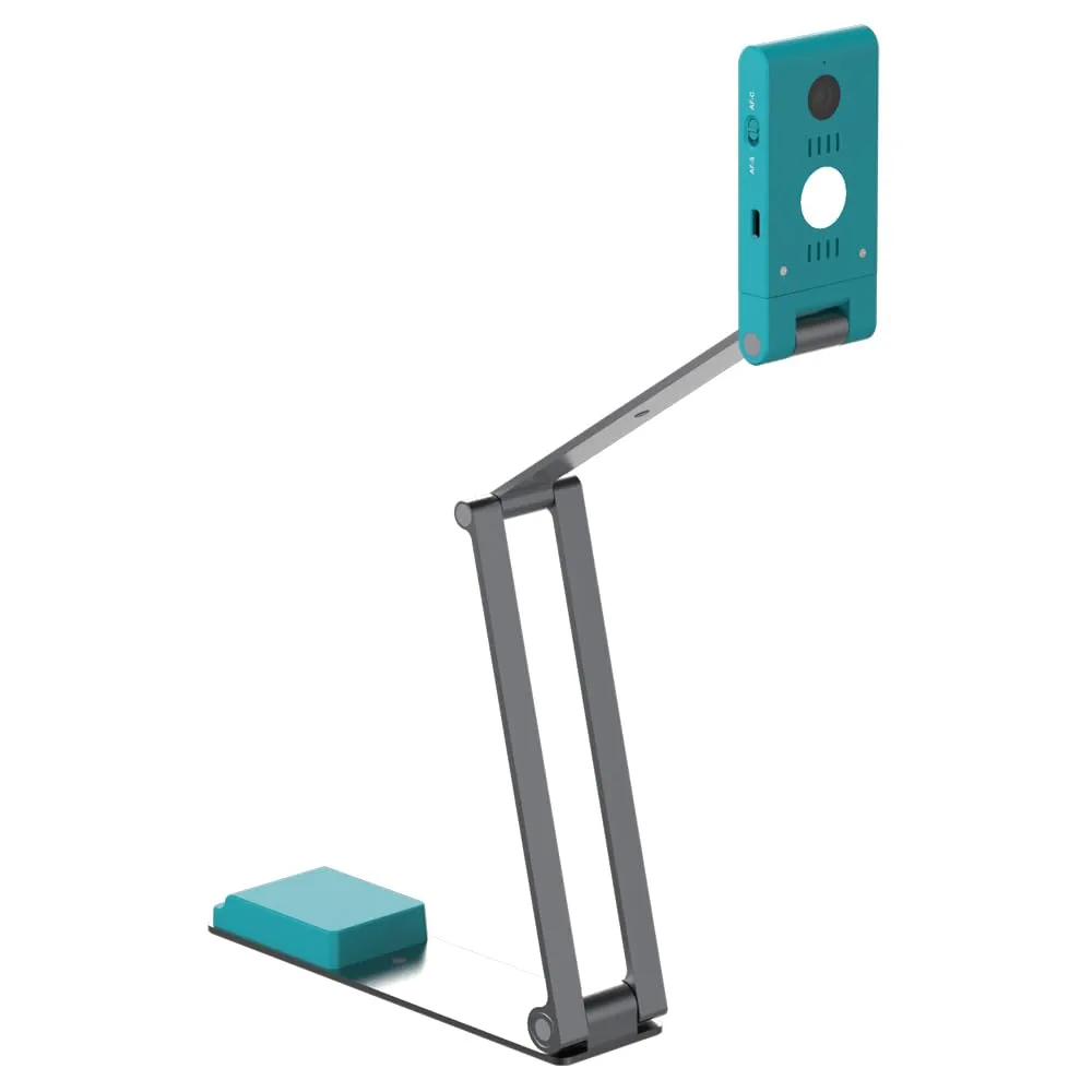 IRIScan Visualizer Webcam Document Camera v7: 4K UltraHD-13MP, 4 in 1, Visualizzatore, Scanner A3, Scanner portatile, Video conferenza, AI Micro Annullamento Rumore, Auto Focus,LED, USB, WinMac