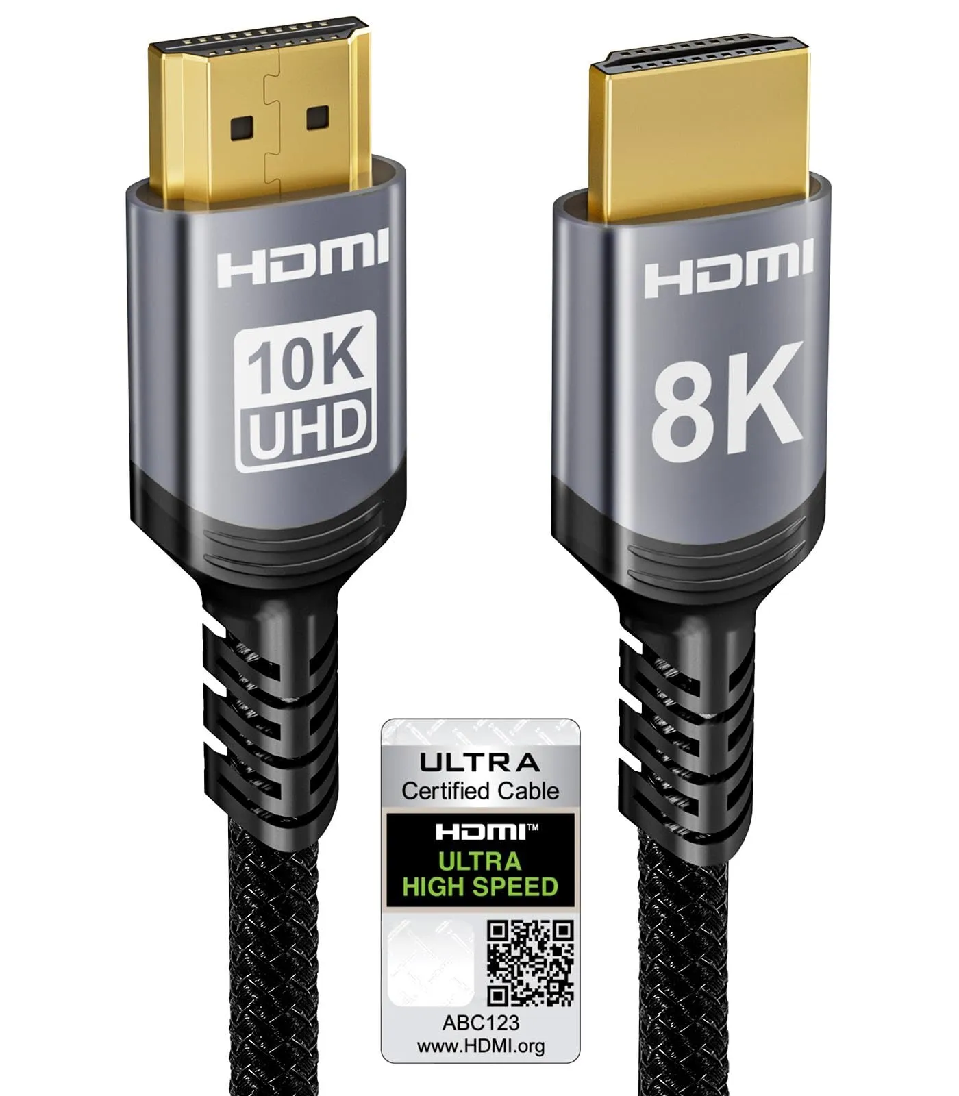 Sniokco 10K 8K Cavo HDMI 2.1 48Gbps 1 Metri, Certificato Ultra Alta Velocità Cavi HDMI® 0.01ms 4K 240Hz 165Hz 120Hz 8K 60Hz eARC Netflix HDCP 2.3 2.2 DTS:X HDR10+ TV Monitor Proiettore PS5 X-box