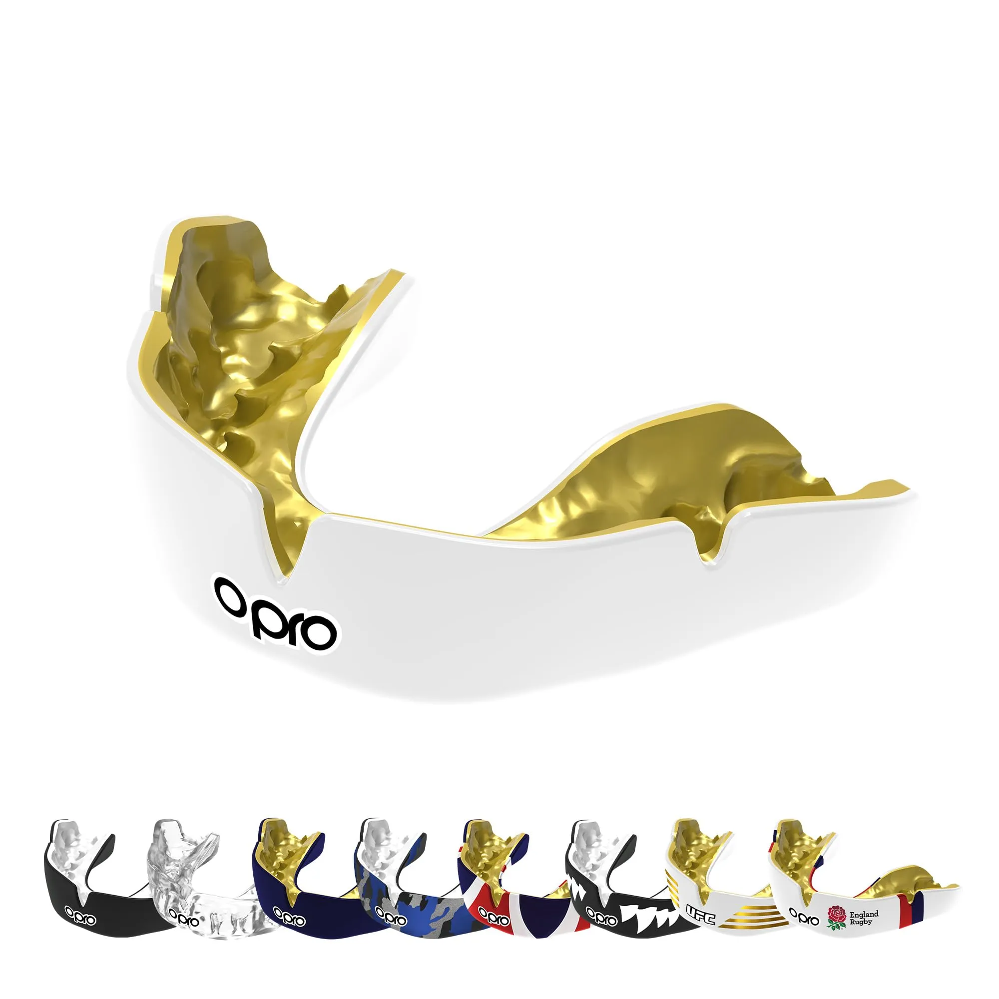 Opro Nuovo Instant Fit paradenti, protezione dentale, tecnologia di adattamento rivoluzionaria, protezione e aderenza, per football americano, wrestling, boxe, hockey