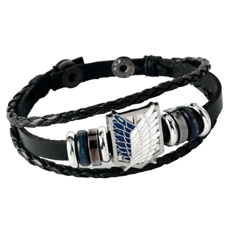 Darkcustom Anime Attack on Titan Attacco dei giganti bracciale braccialetto Ali della libertà V2