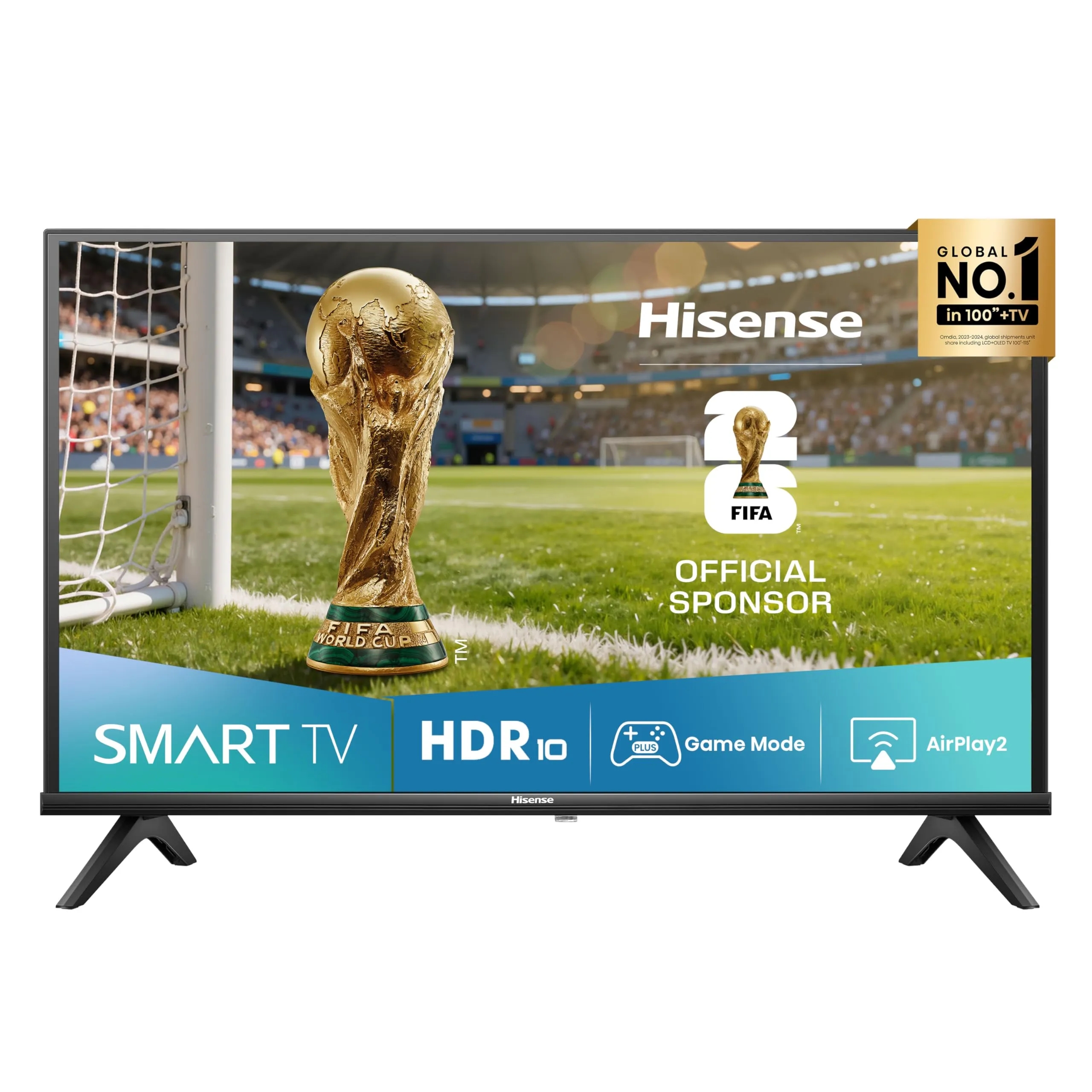 Hisense TV 40" Full HD 2025 40E43QT, Smart TV VIDAA U8, Airplay2, Game Mode, Works with Alexa, Tuner DVB-T2/S2 HEVC 10, lativù, 40'', 2025 LED