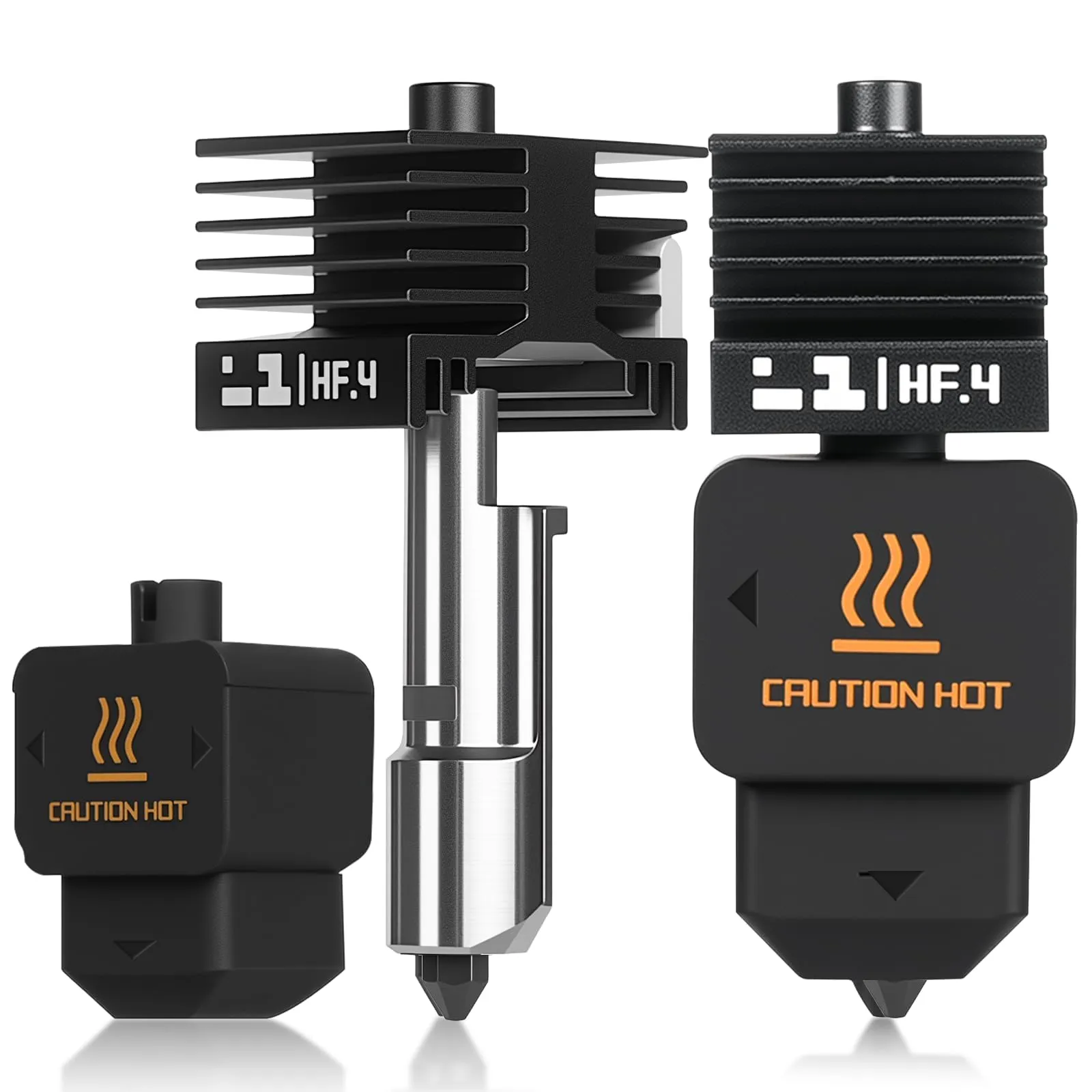 2PCS Aggiornato Alta Portata H2D/H2S Hotend, 0.4mm Ugello in Acciaio Temprato Quick Swap con Silicone Hotend Estrusore Ad Alta Temperatura Compatible with Bambu Lab H2D/H2S Combo Stampanti 3D