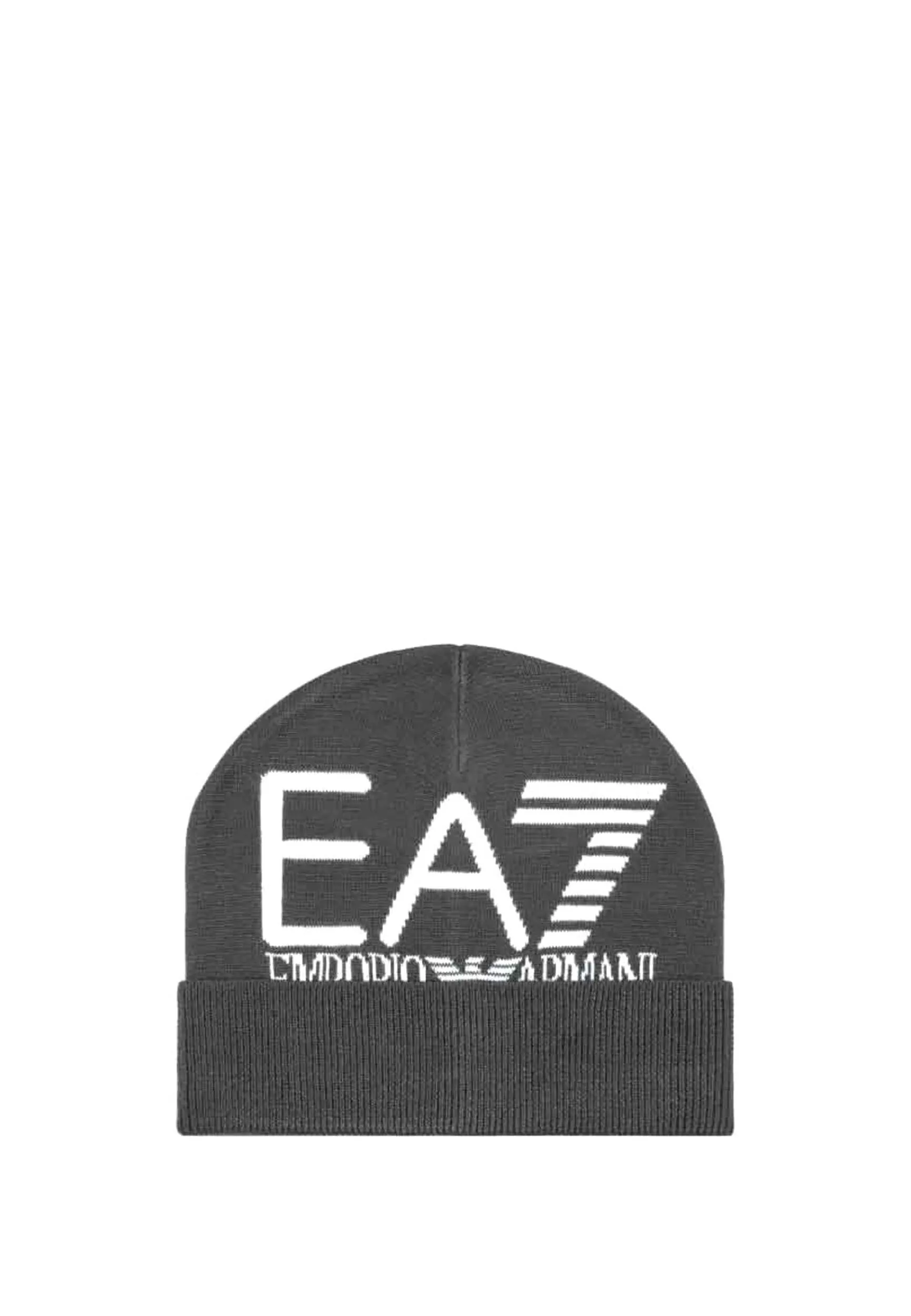 Emporio Armani EA7 Beanie Hat Mountain Visibility, Berretto da Uomo (IT, Testo, M, Asphalt/Black)