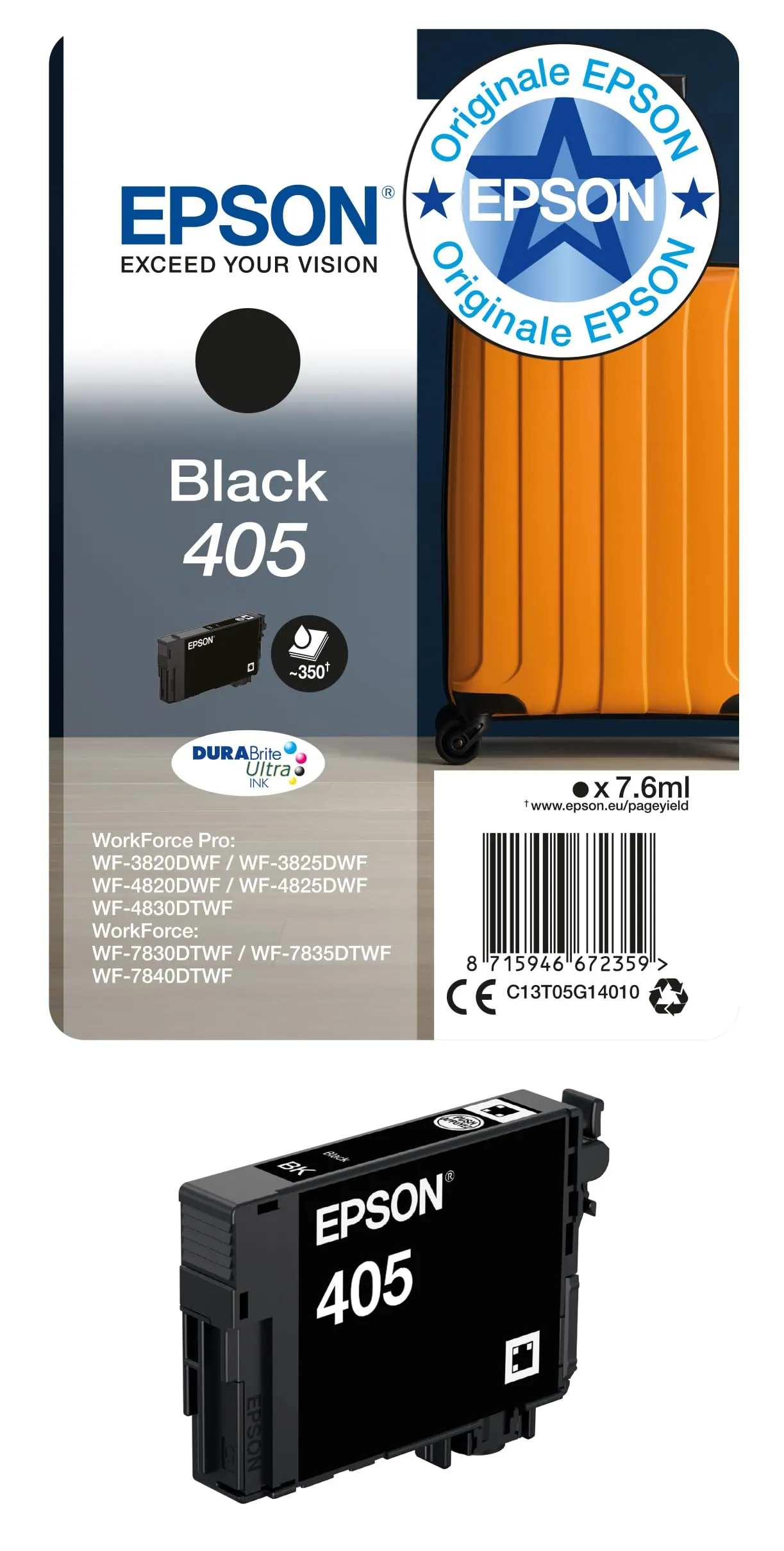 Epson C13T05G14010 inchiostro nero 7,6 ml 350 pagine