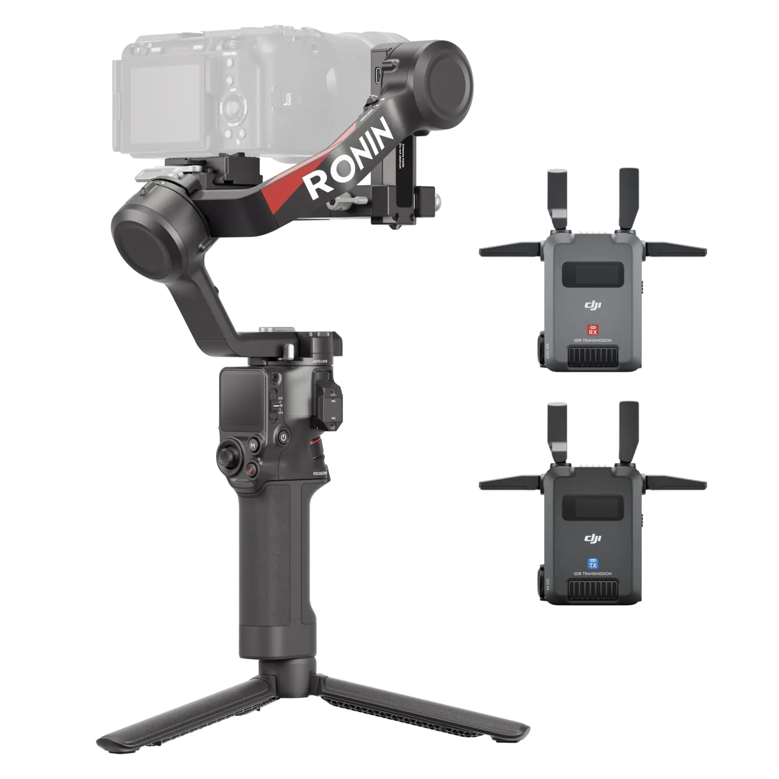 DJI RS 4, stabilizzatore a tre assi per fotocamere DSLR e mirrorless Canon/Sony/Panasonic/Nikon/Fujifilm, riprese verticali native di 2ª generazione, joystick a 2 modalità, SDR Transmission