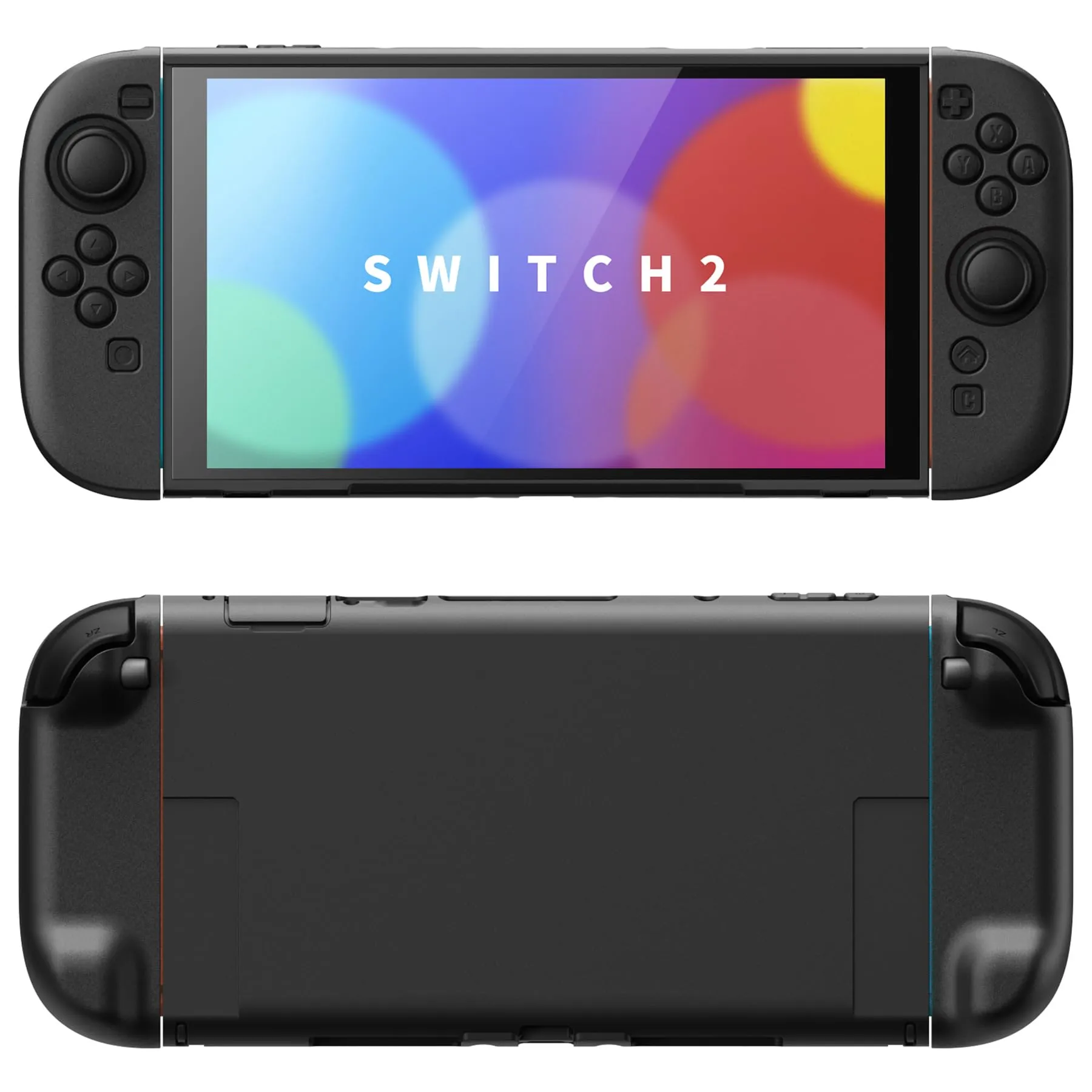 playvital per Switch 2 Cover Rigida Dockable, Custodia Protettiva Supporto Pieghevole Accessori per Nintendo Switch 2 Console, Copri Tasti & Gommini per Joycon 2, Nero