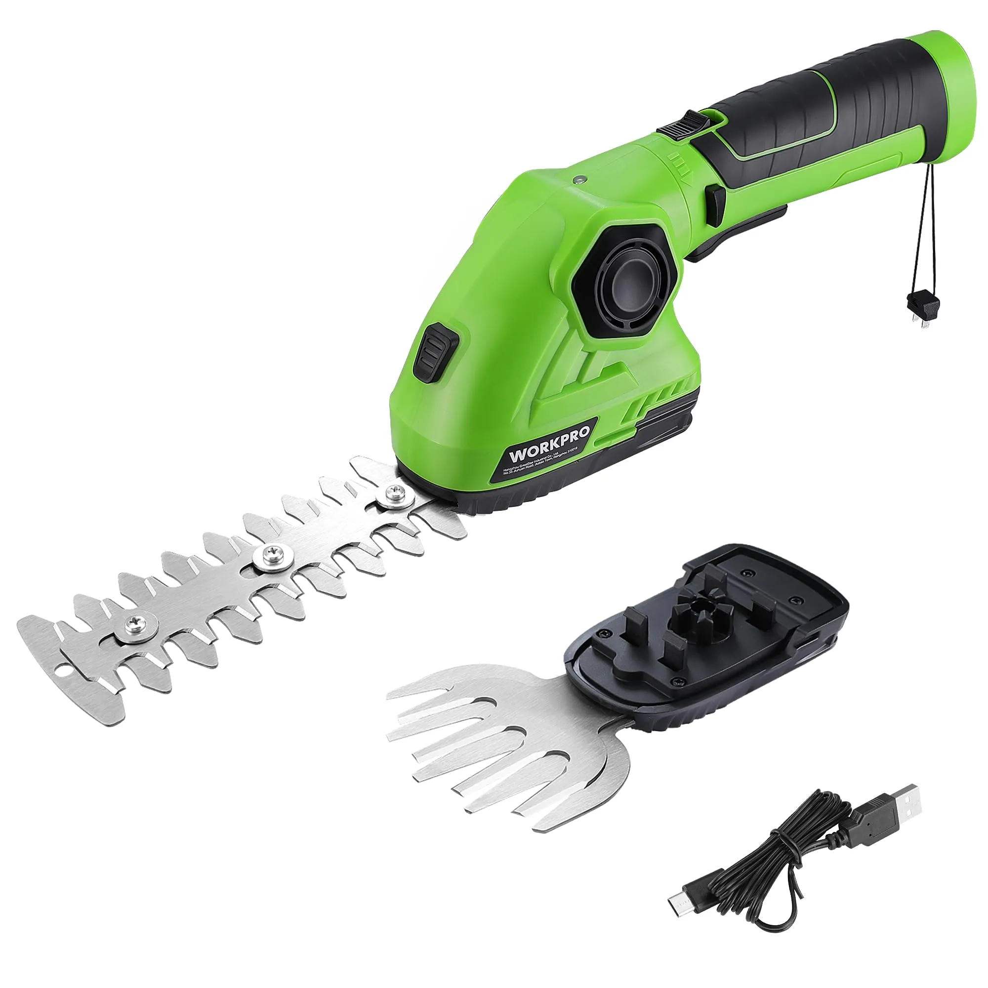 WORKPRO Forbici a Batteria 7,2V, Cesoia Elettrica a Batteria al Litio 2Ah, Larghezza di Taglio 97mm, Lunghezza di Taglio 140mm, Adatto al Giardino