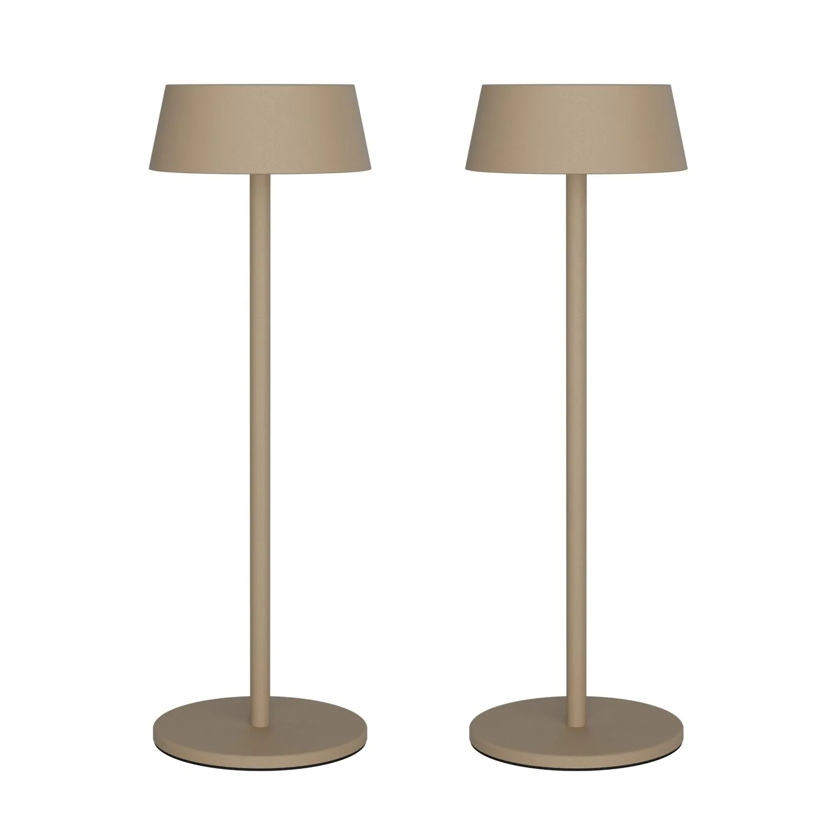 K-Bright 2 pezzi Lampada da tavolo, Lampada Notte 3000K, Protezione IP54 Lampada Led Ricaricabile senza fili, Adatto A Cena,Lettura,Camera,Giardino E Tanto In Piu (Khaki)