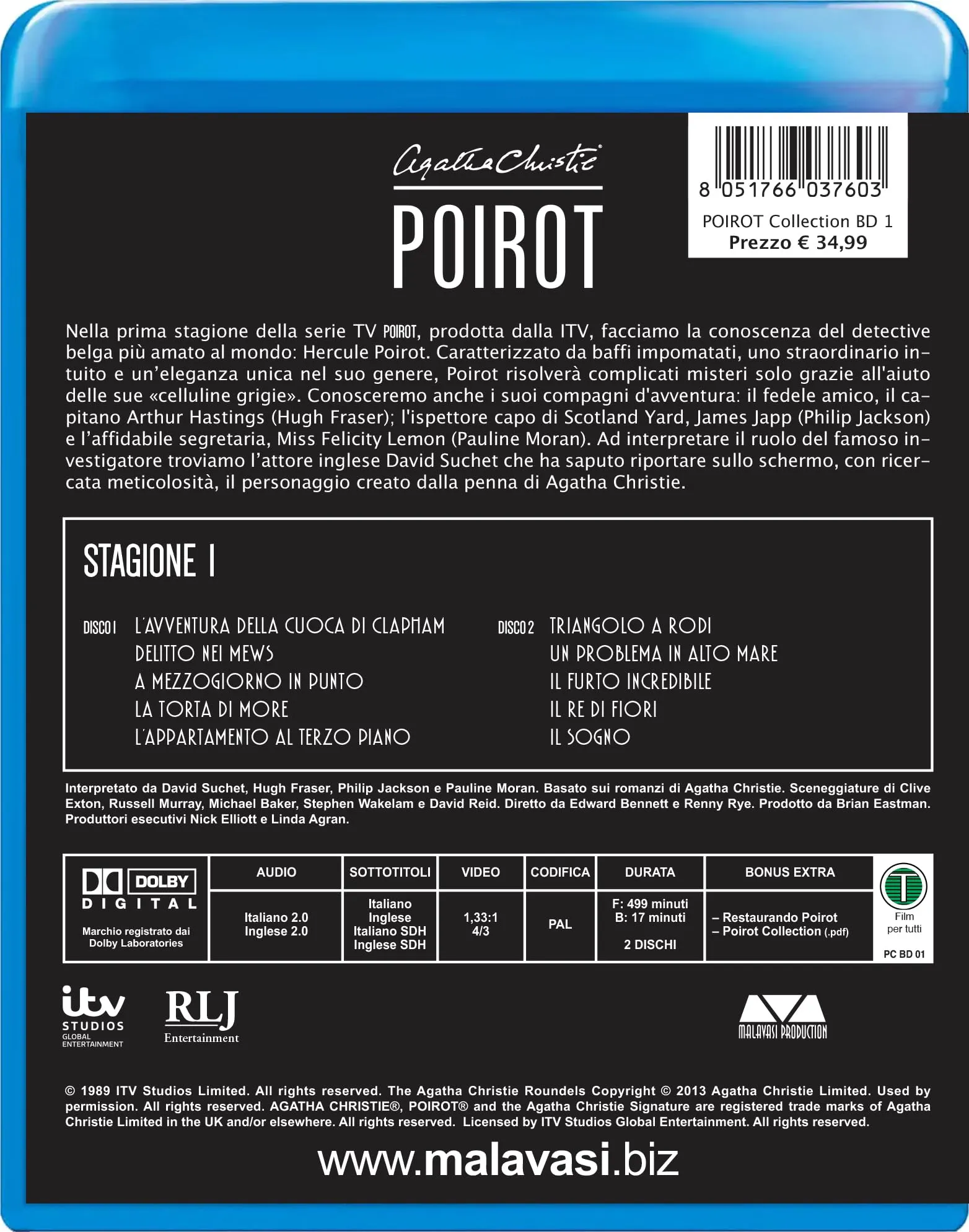 Poirot Collection - Stagione 01 (2 Blu-Ray)
