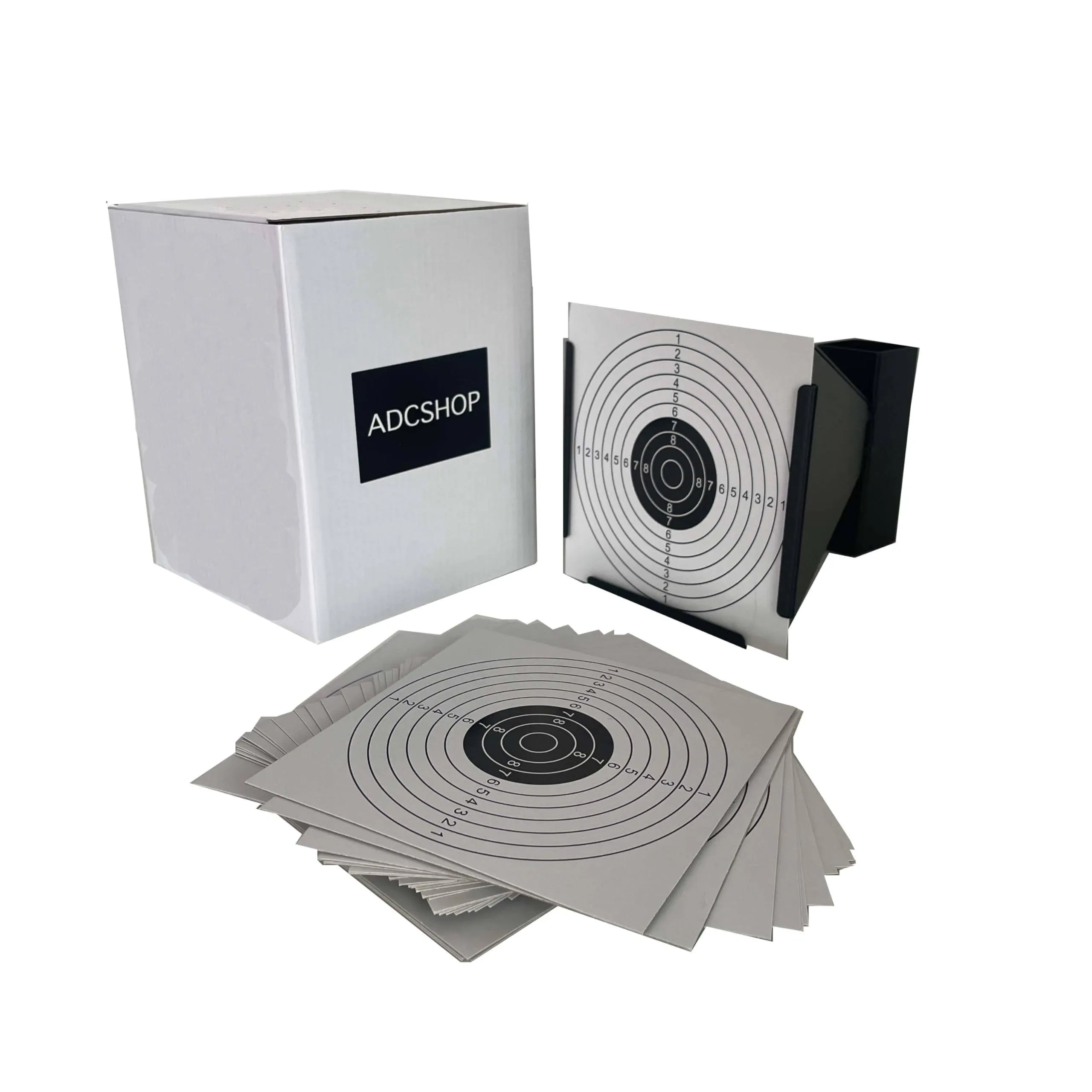 ADCSHOP. Raccogli proiettili Tiro Al Bersaglio, Ingoio Palle, Palle Per Bersaglio Da Caccia, Per Softair, Fucili Ad Aria Compressa. Con 50 Bersagli Standard 14 * 14 cm, Materiale In Acciaio