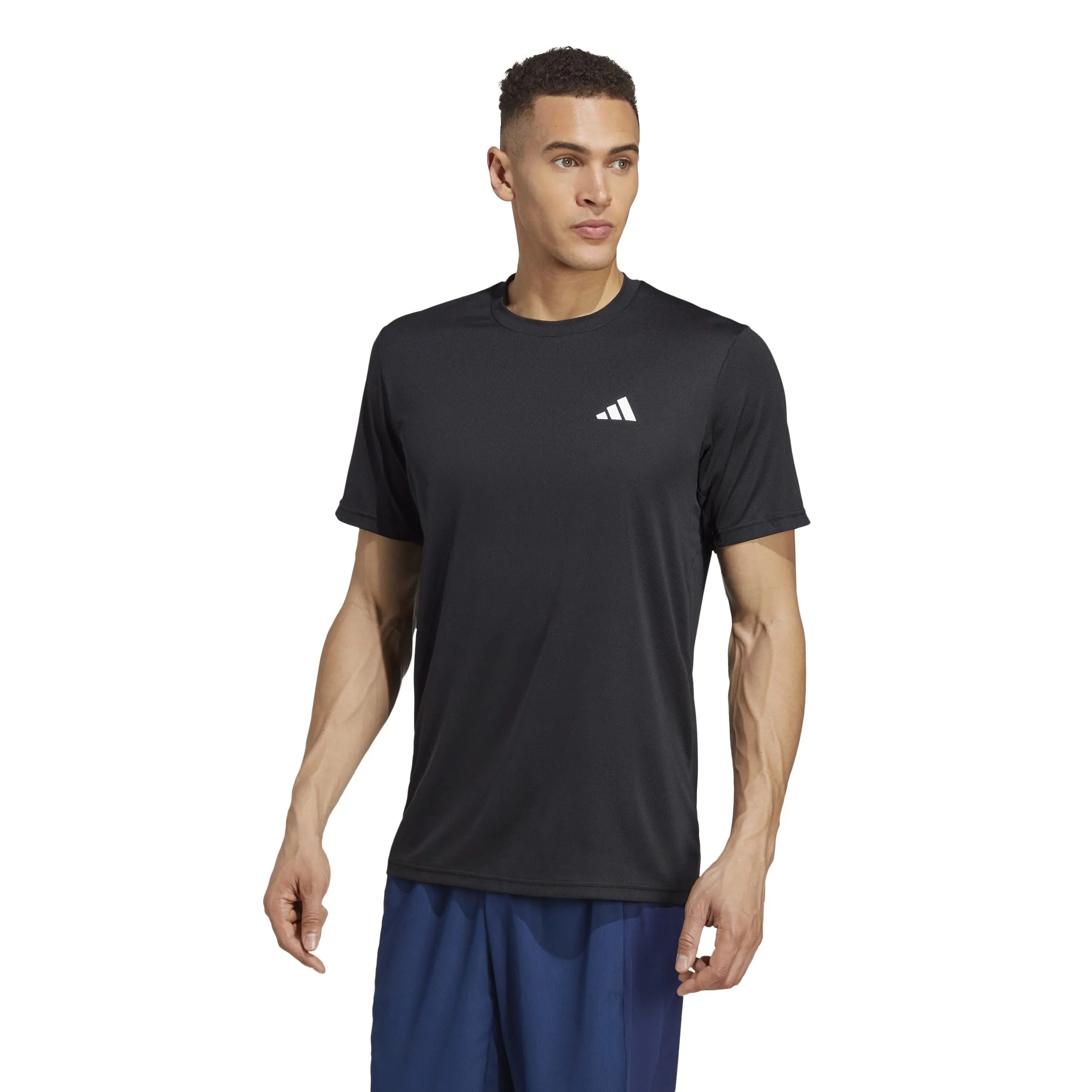 adidas Uomo Train Essentials Training Tee, Black/White, M