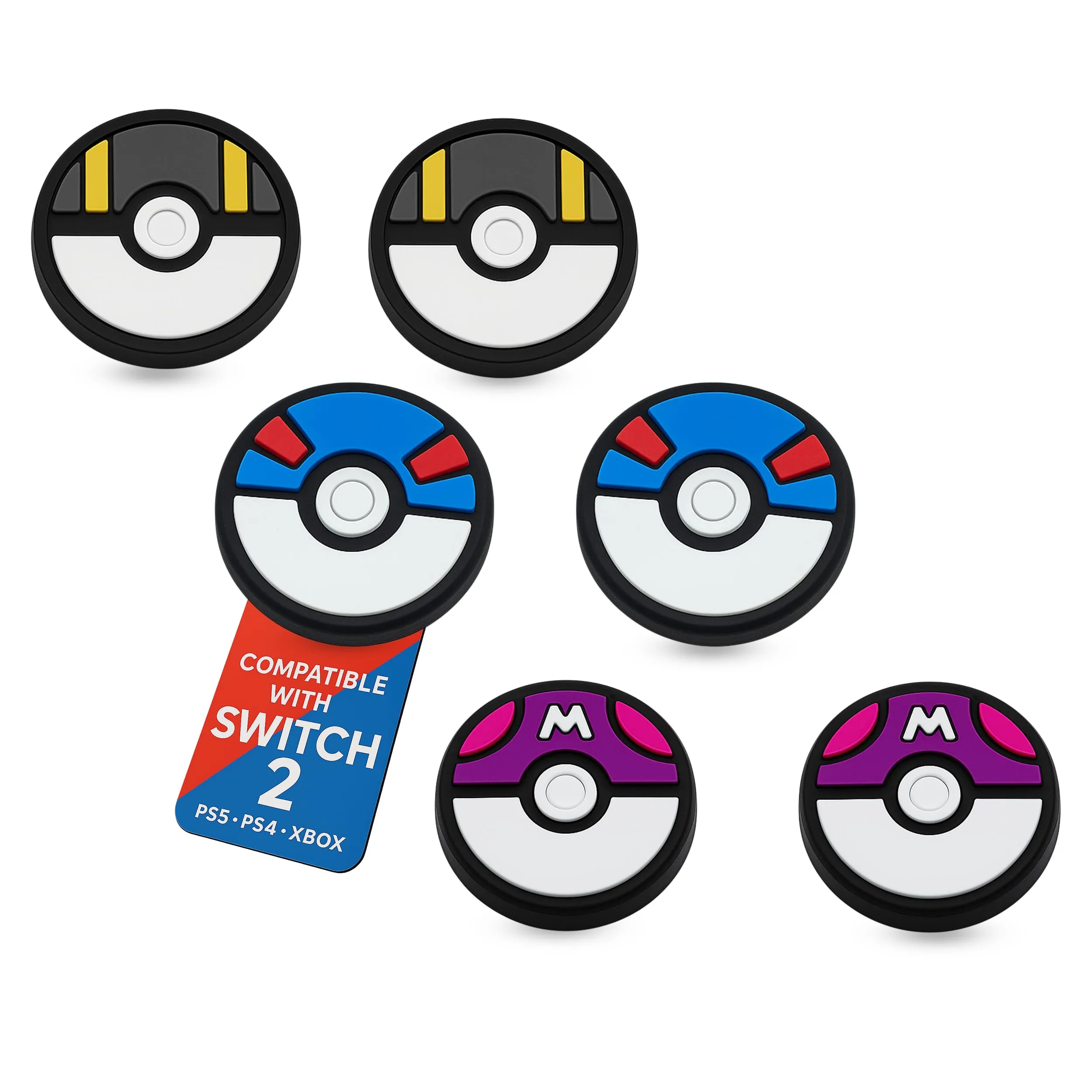 MatoSan 6 tappi Thumbstick – Accessori per Switch 2 – Tappi ergonomici Joystick Grip per una migliore presa e precisione – Tappi per pollice per controller (versione 3)