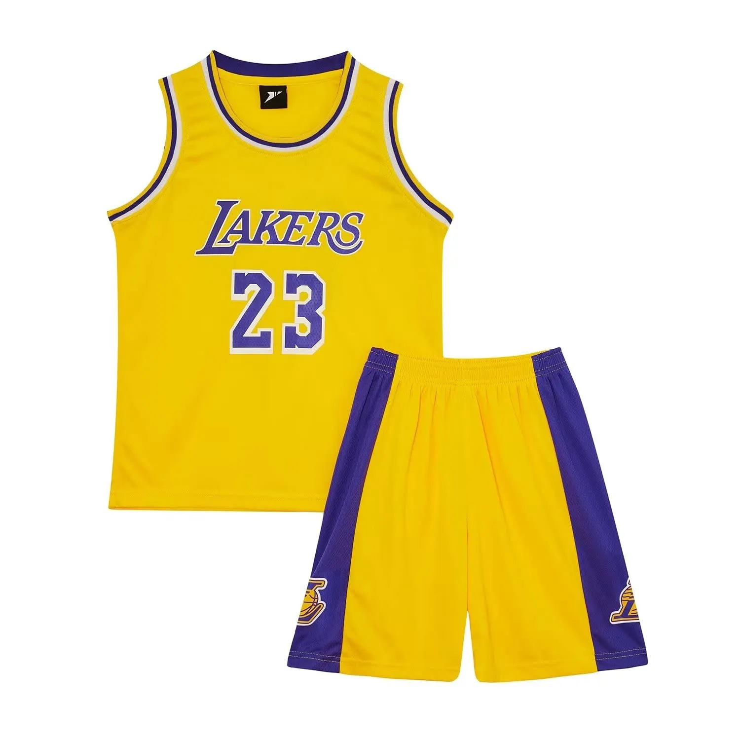 Huniam Magliette e Pantaloncini da Basket, Senza Maniche Maglia Completo Basket Bambino, Completo Pallacanestro Ragazzo 2 Pezzi per Bambini (Giallo, 9-11 Anni)