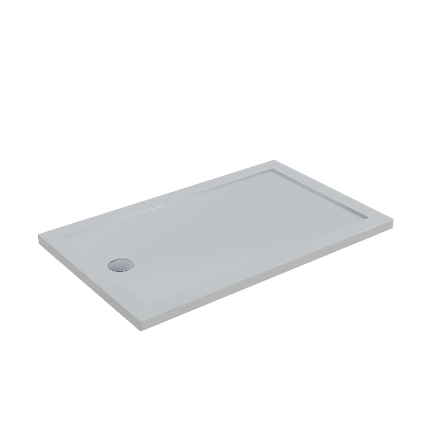 Piatto Doccia 80x140 Acrilico Bianco Lucido Ultraslim Altezza 4cm Piletta Inclusa