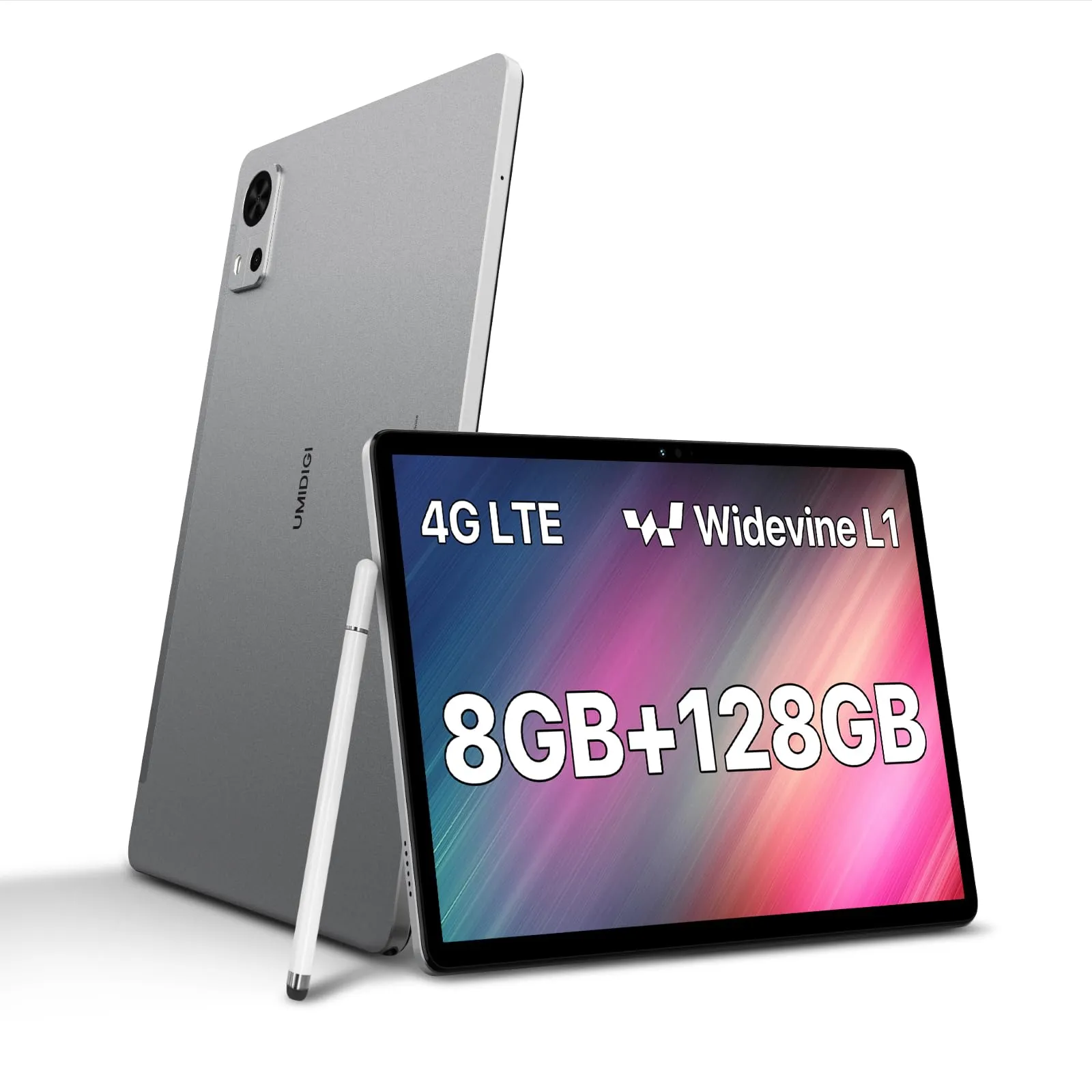UMIDIGI Tablet 10.1 Pollici, 8GB+128GB (TF 1TB) Tablet Android G5 Tab, Processore Octa-Core, 13MP+8MP Doppia Fotocamera, 6000mAh, 4G LTE SIM & GPS, Widevine L1, WiFi&Bluetooth