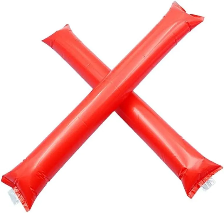 110 pz Confezione da 55 paia di applauditori gonfiabili rumorosi in plastica. Articoli di festa e animazione. Bastoni cotillon, applauditori gonfiabili Rosso, applauditori gonfiabili (110, Rosso)