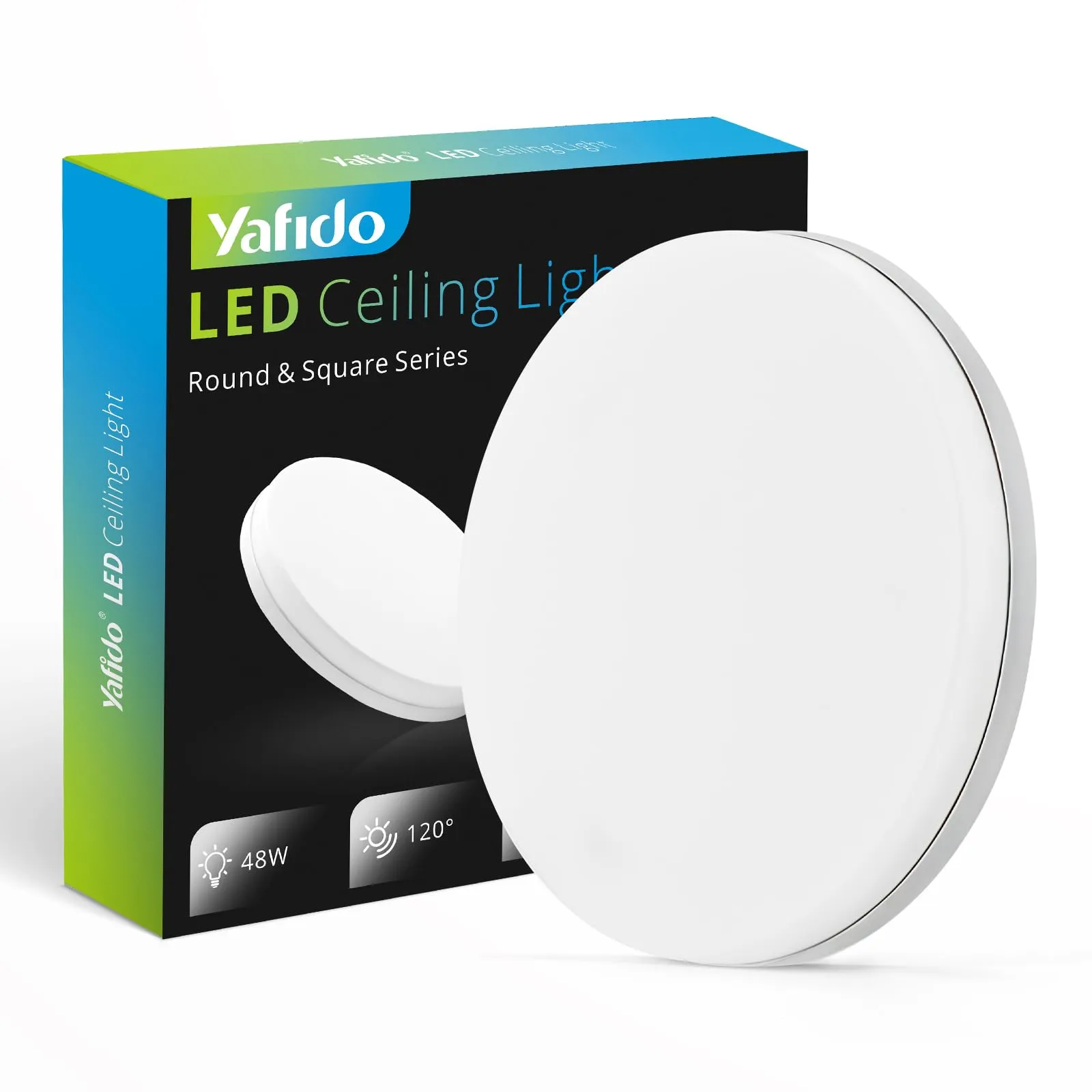 Yafido LED Plafoniera 48W Ultra magro UFO Pannello LED Rotondo Bianca Naturale 4000K 4320LM Lampada da Soffitto per Soggiorno Camera da letto Bagno Cucina Corridoio e Balcone Ø30cm