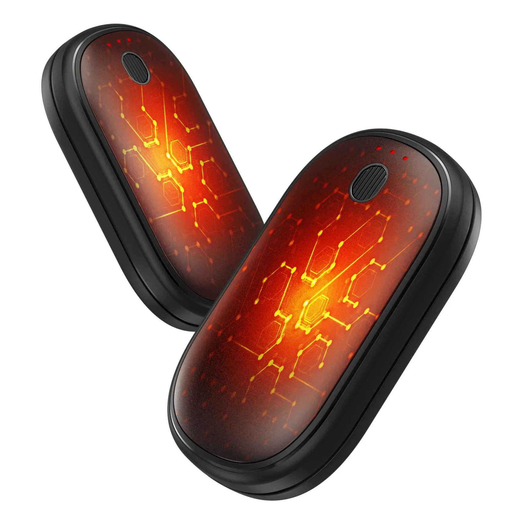 Scaldamani Ricaricabile, 2 in 1 Scaldamani Magnetico 5000mAh, Scalda Mani Elettrici USB-C, Certificato CE UL,3 Livelli di Temperatura, Per Campeggio All'aperto, Caccia e Golf (Schwarz)