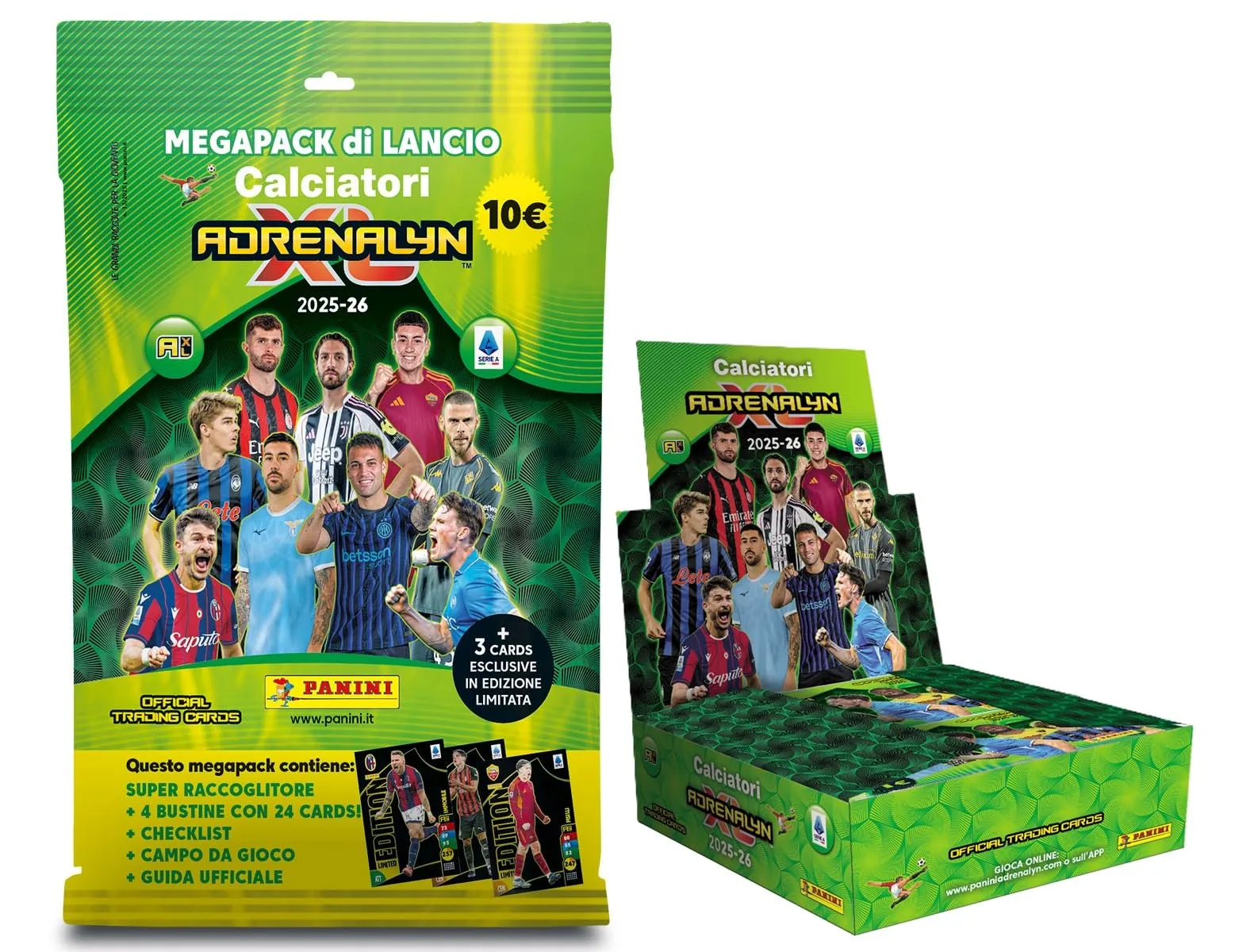 Calciatori Adrenalyn XL™ 2025-2026 Super Starter Pack Panini [Scatola da 24 Bustine + Megapack]