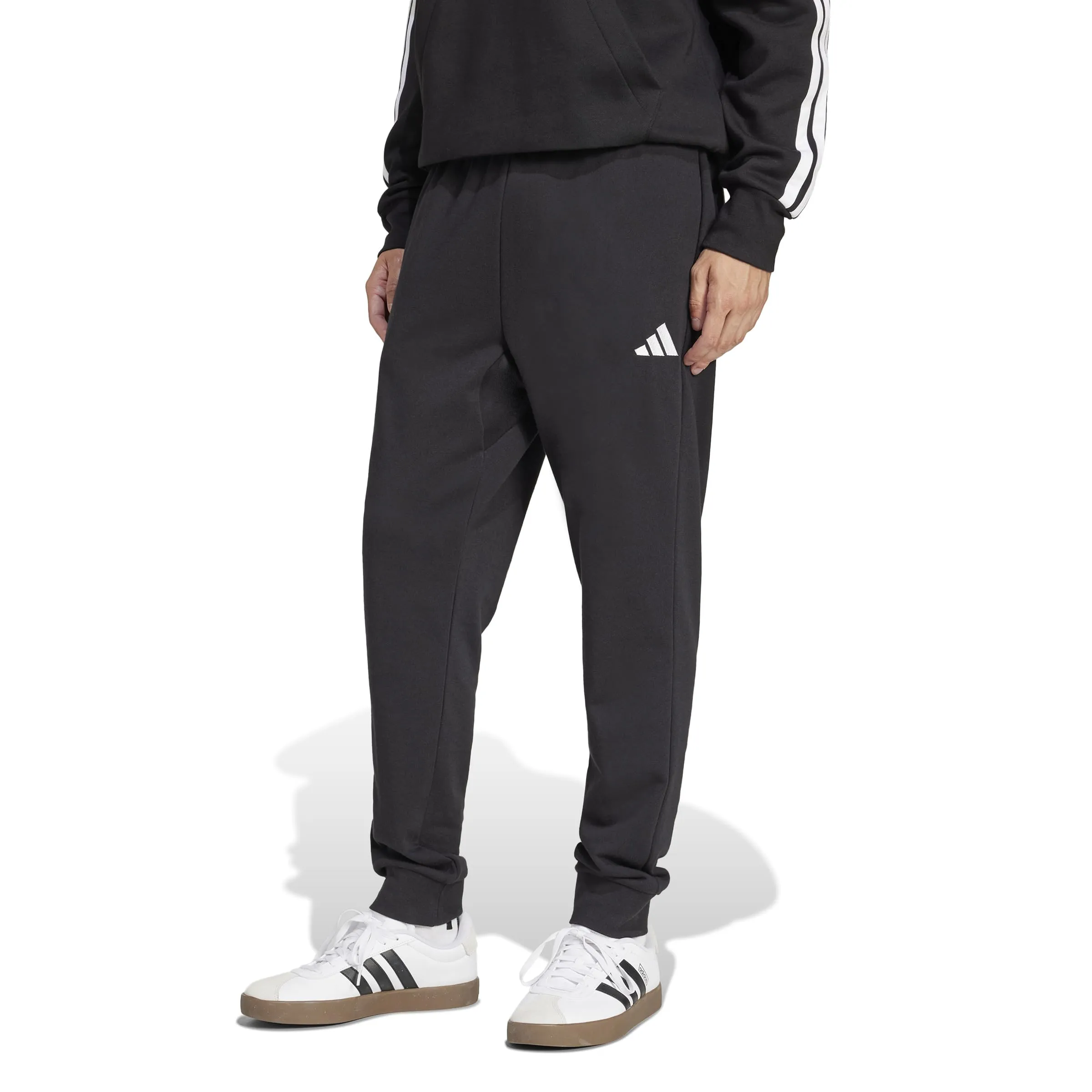 adidas Homme Essentials FEELCOZY French Terry Pant, Black/White, S