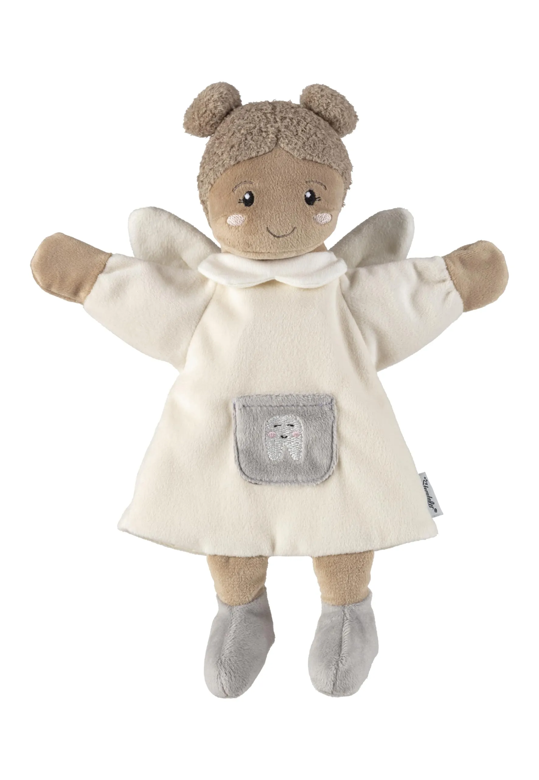 Sterntaler Pupazzo a mano con fatina dei denti, giocattolo morbido per bambini, per raccontare, coccolare e promuovere la voce, perfetto compagno di gioco e idea regalo, beige chiaro