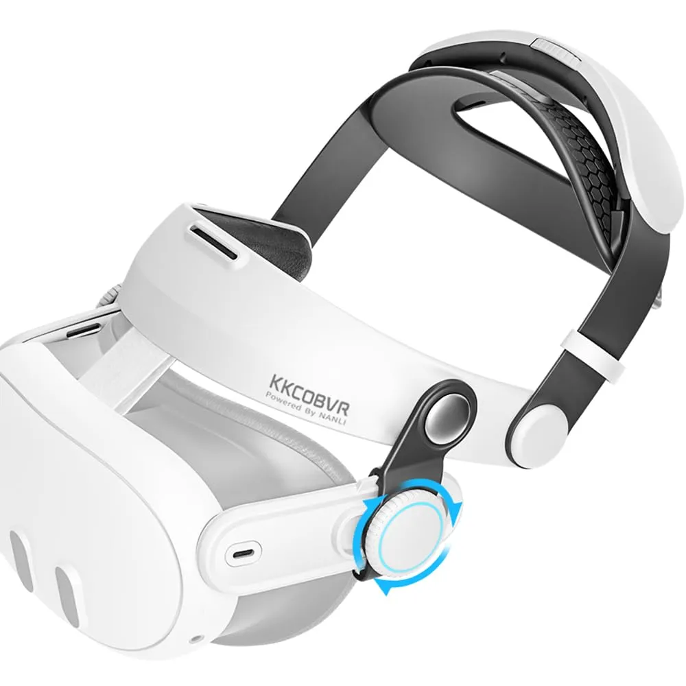 KKCOBVR Q3 Halo Strap Compatibile con Quest 3/3s Comfort Migliorato, Sostituzione Elite Head Strap Compatibile with quest 3 /3s Regolando le Manopole Laterali