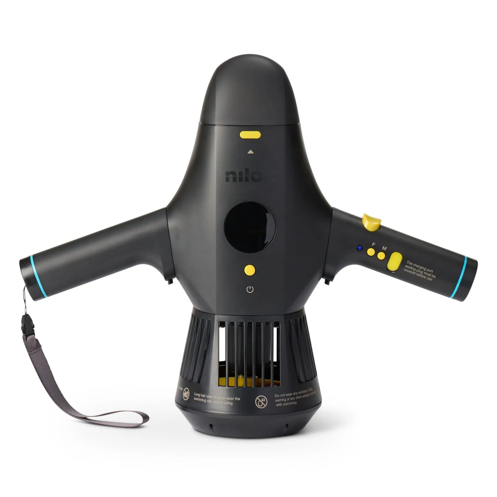 Nilox Waterscooter, Acqua Scooter Elettrico per Sup e Immersioni Fino a 5 m di Profondità, Fino a 60 min di Utilizzo, 2 Velocità fino a 5 km/H, Facile da Trasportare, Colore Nero
