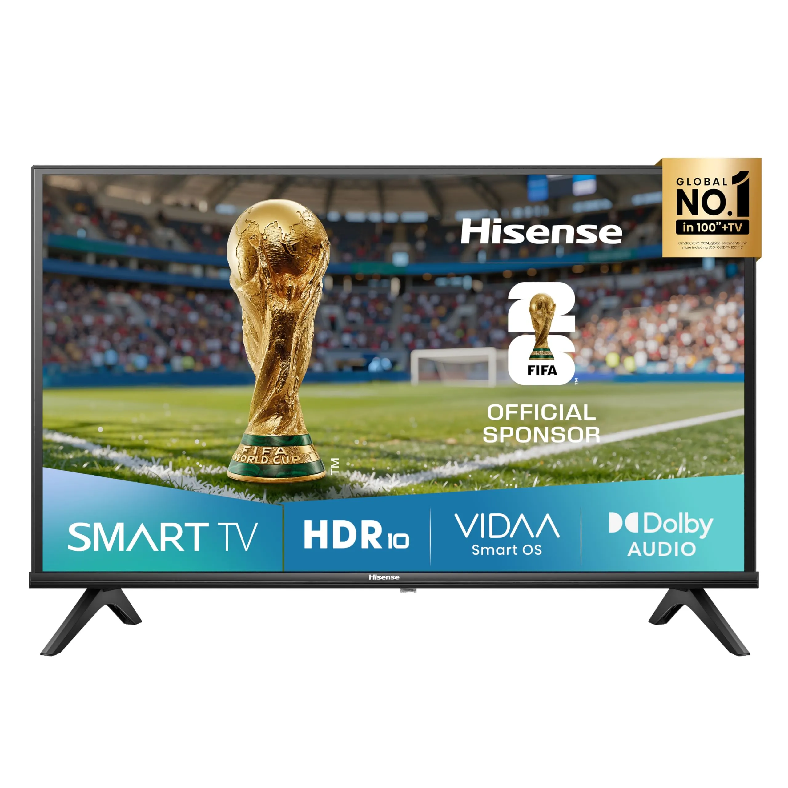 Hisense TV 40" Full HD 2025 40E41QT, Smart TV VIDAA U8, Airplay2, Game Mode, Works with Alexa, Tuner DVB-T2/S2 HEVC 10, lativù, 40'', 2025 LED