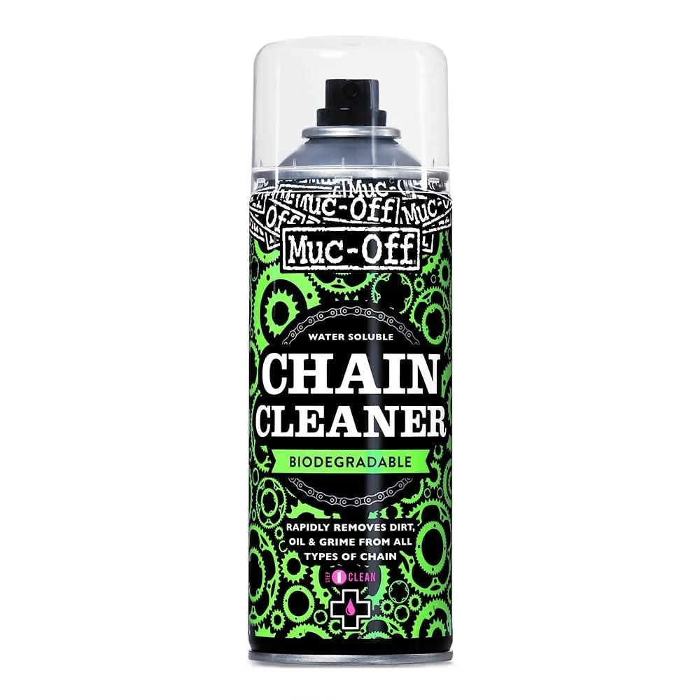 Muc-Off Bio Drivetrain Cleaner, 400 ml - Spray Pulisci Catena Bici - Idrosolubile e Biodegradabile - Per la Pulizia Catena Bici di Ogni Tipo