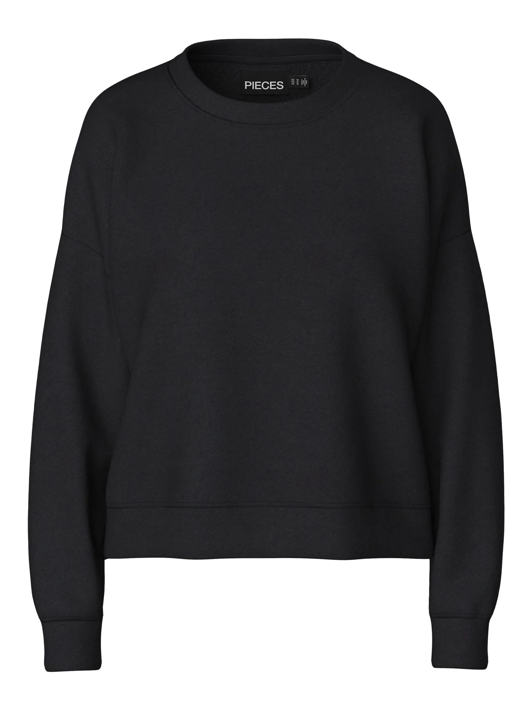 PIECES PCCHILLI LS Sweat Noos BC Maglia di Tuta, Black, S Donna