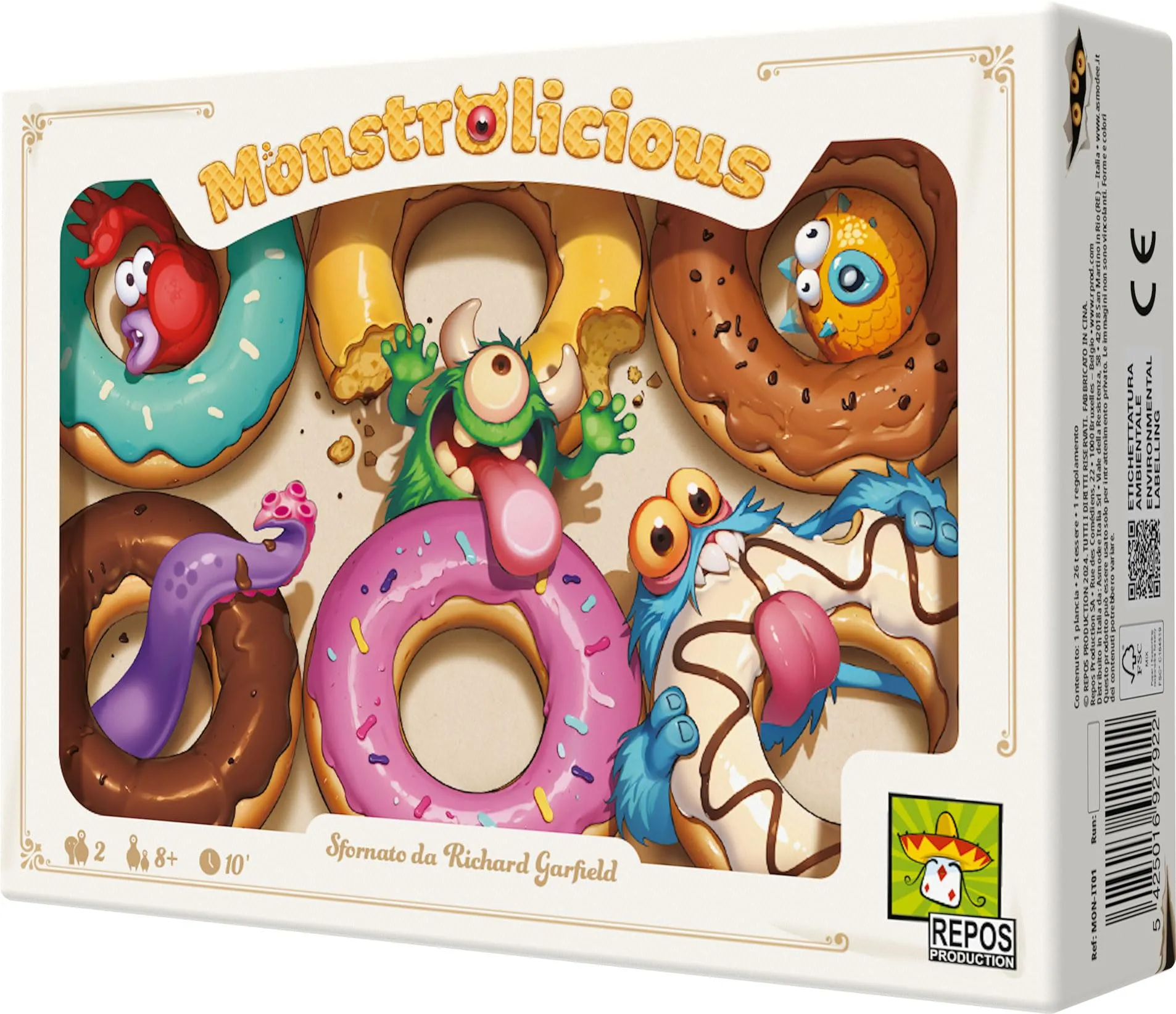 Asmodee - Monstrolicious - Gioco da Tavolo per 2 giocatori, 7+ Anni, Durata Media 10 min, Edizione in Italiano
