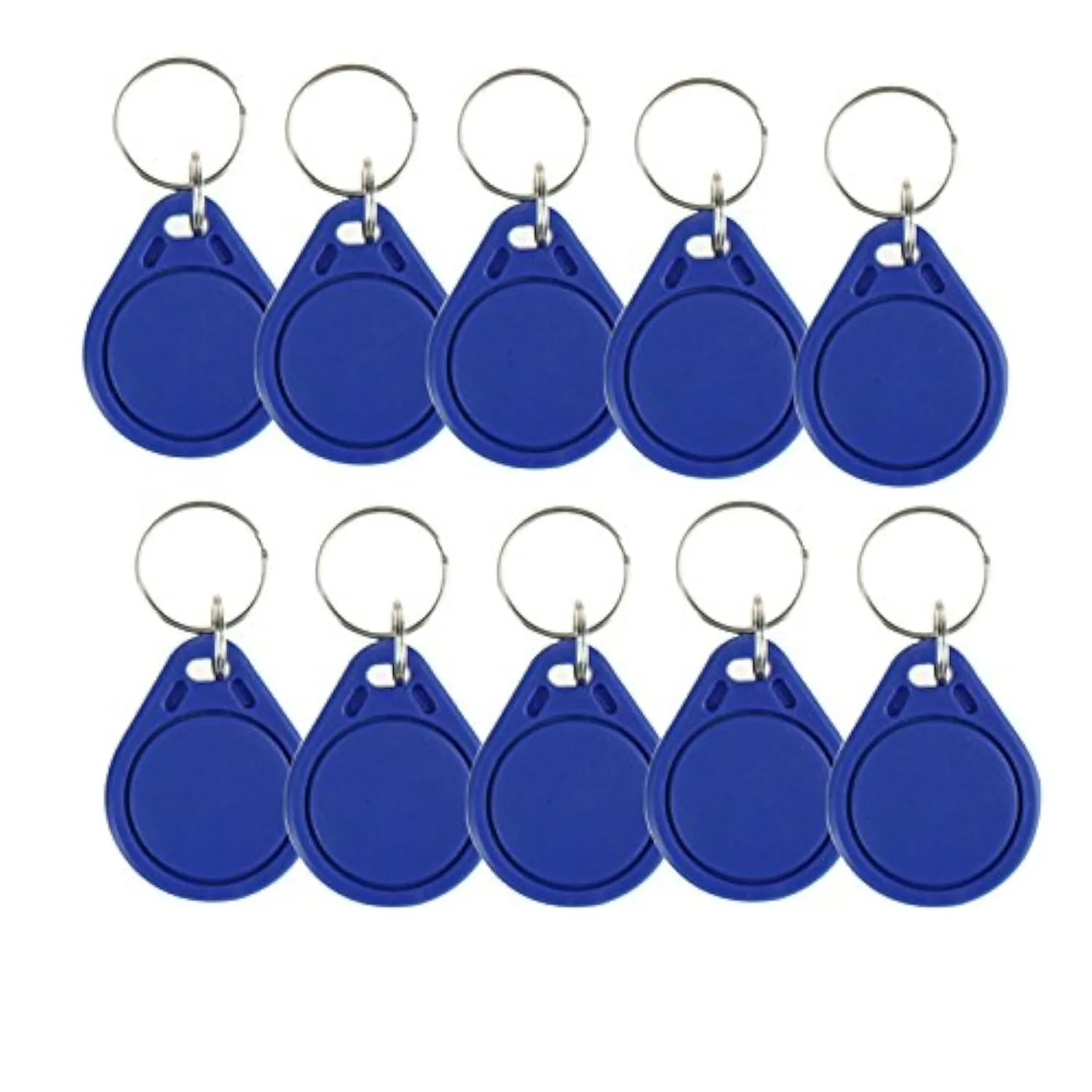 OBO HANDS (Confezione da 100 Impermeabile ABS 13.56 MHz ISO14443 A MF Classic 1 K NFC RFID Token(blu)